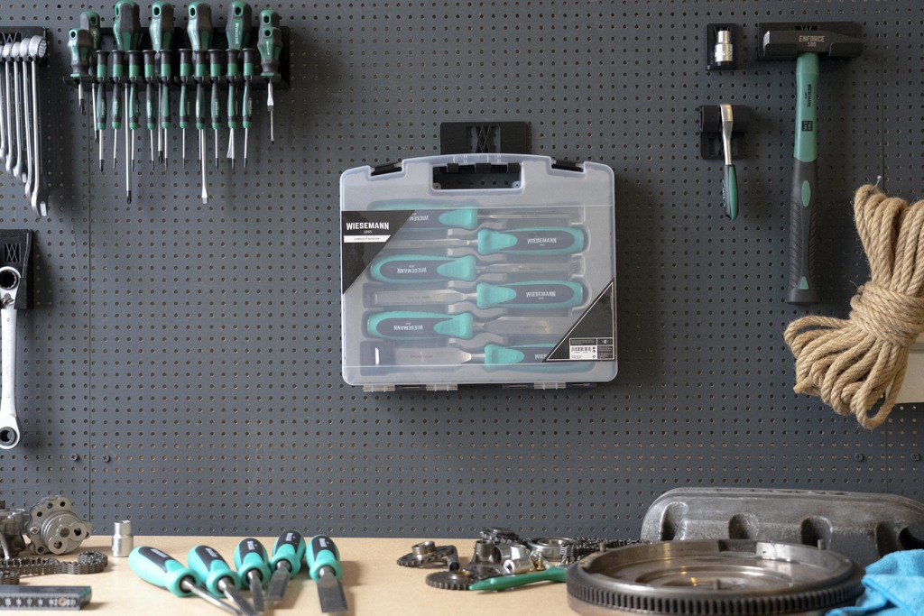Wall Holder Chisel Set Tool Box 068 I for screws or peg board - photo 2
