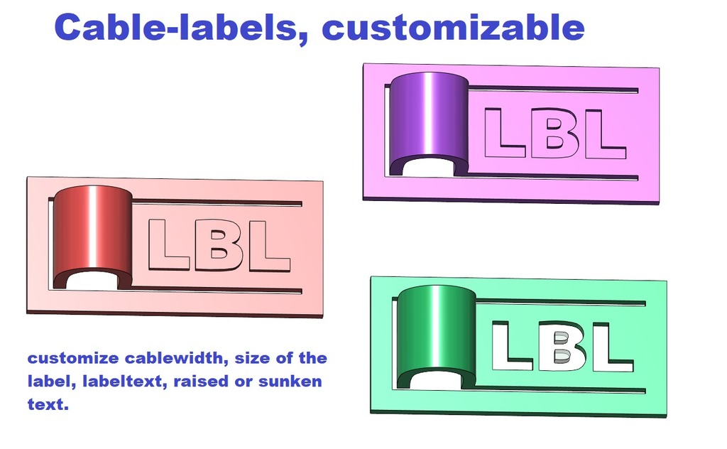 Cable-Label, customizable