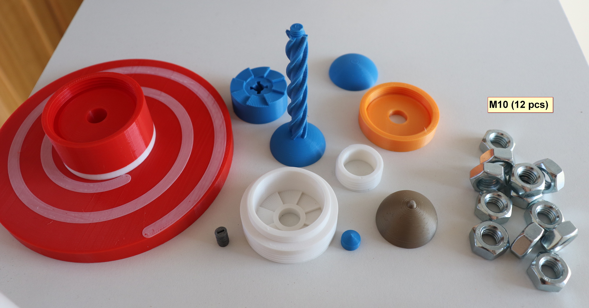 Spinning top toy with coil - 3D printed - photo 3