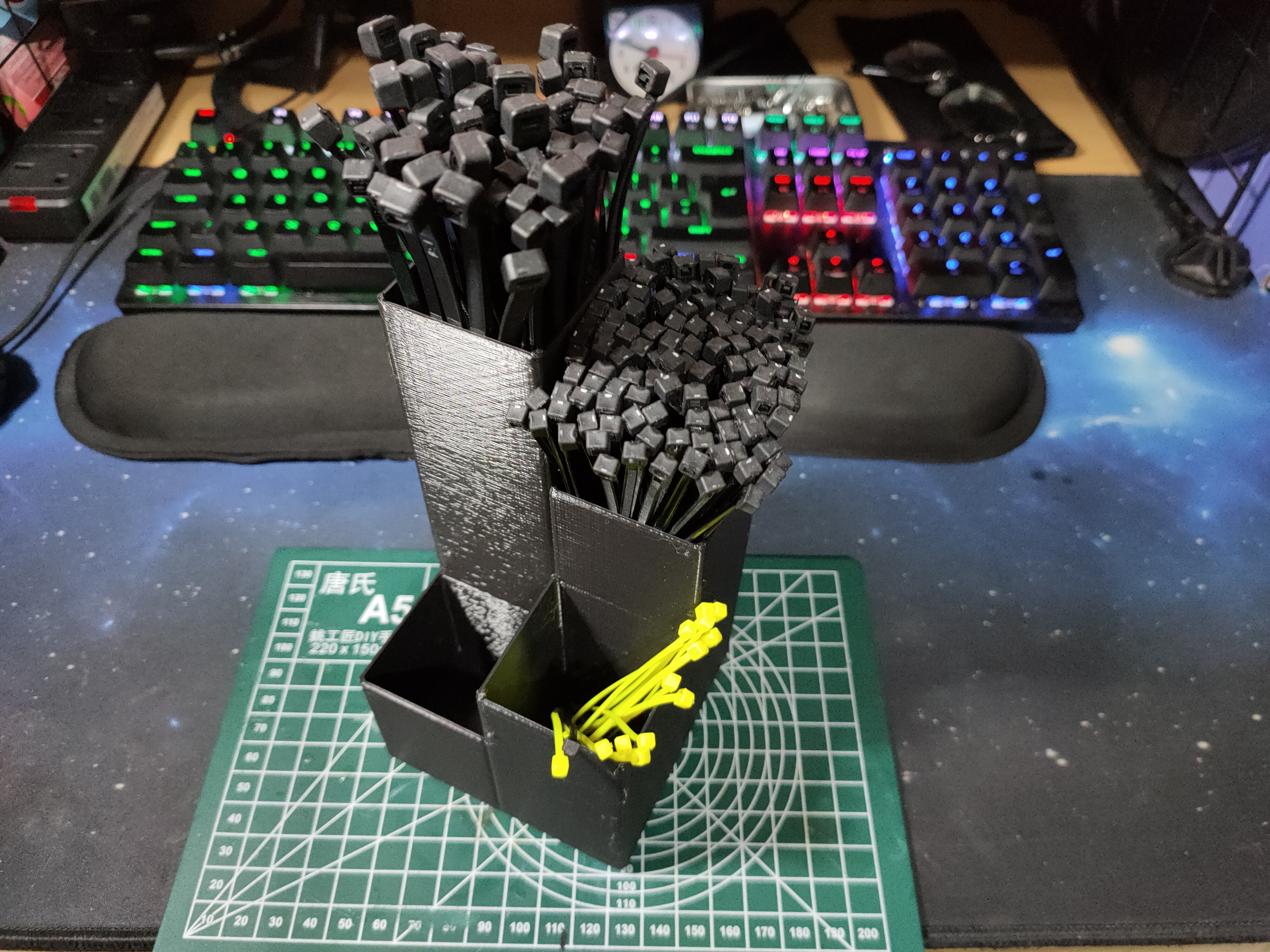 Gridfinity zip tie storage