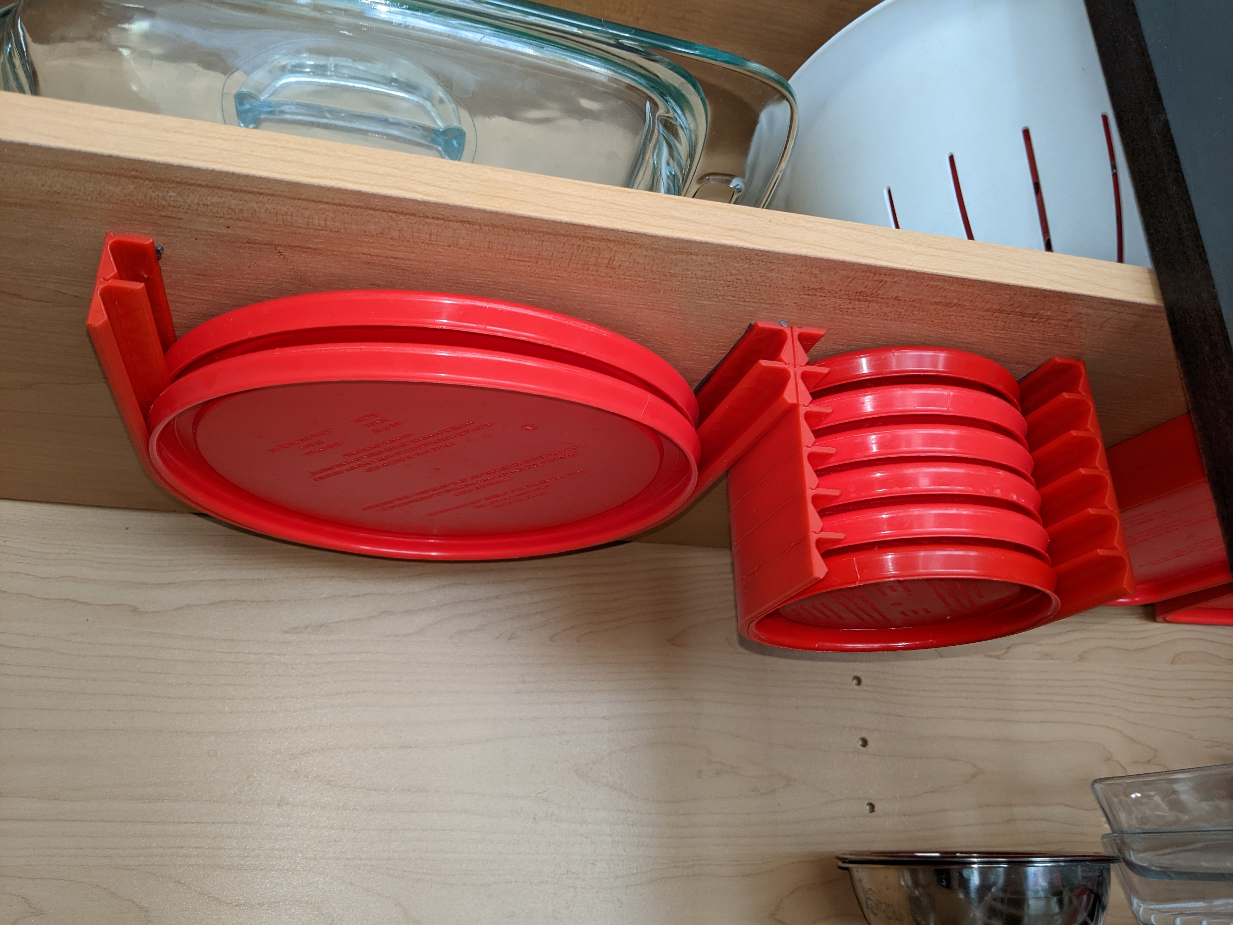 Modular Lid Storage System for Pyrex Storage Containers