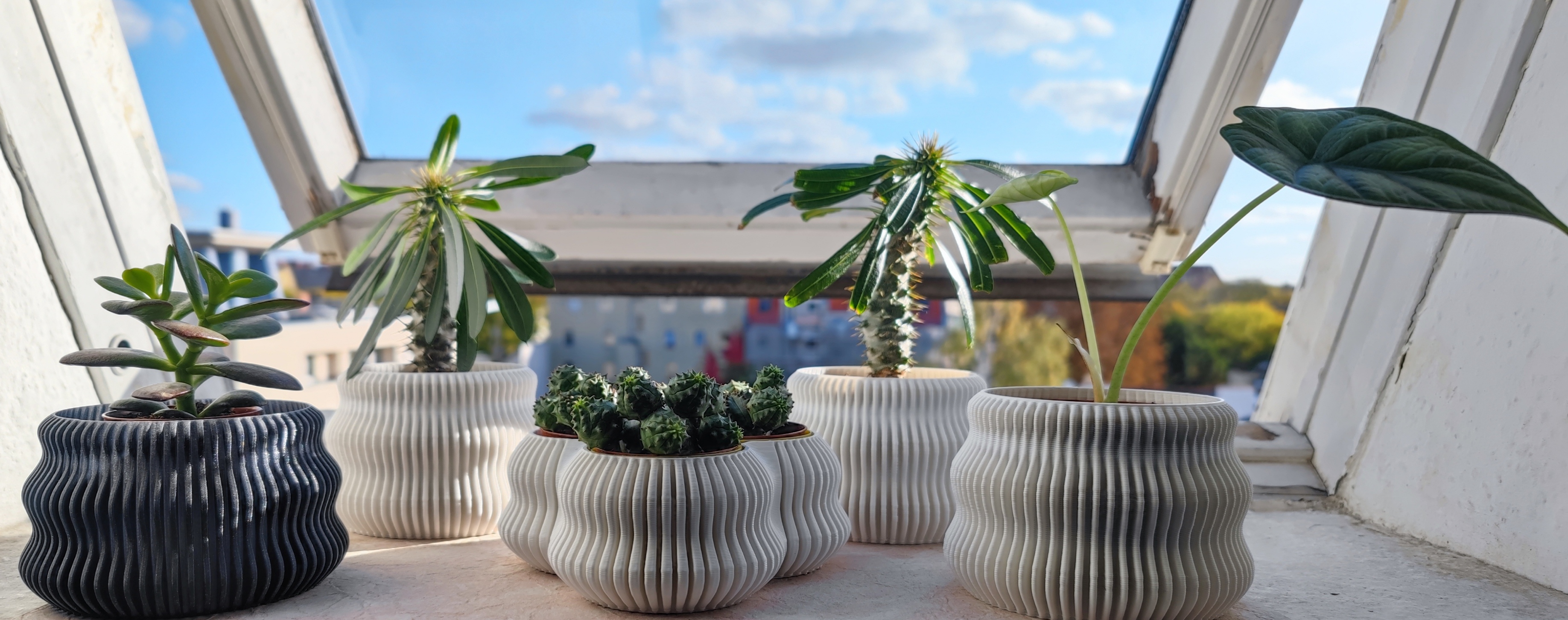 The finvase - nicely scaleable vase, also with a triplevase inside