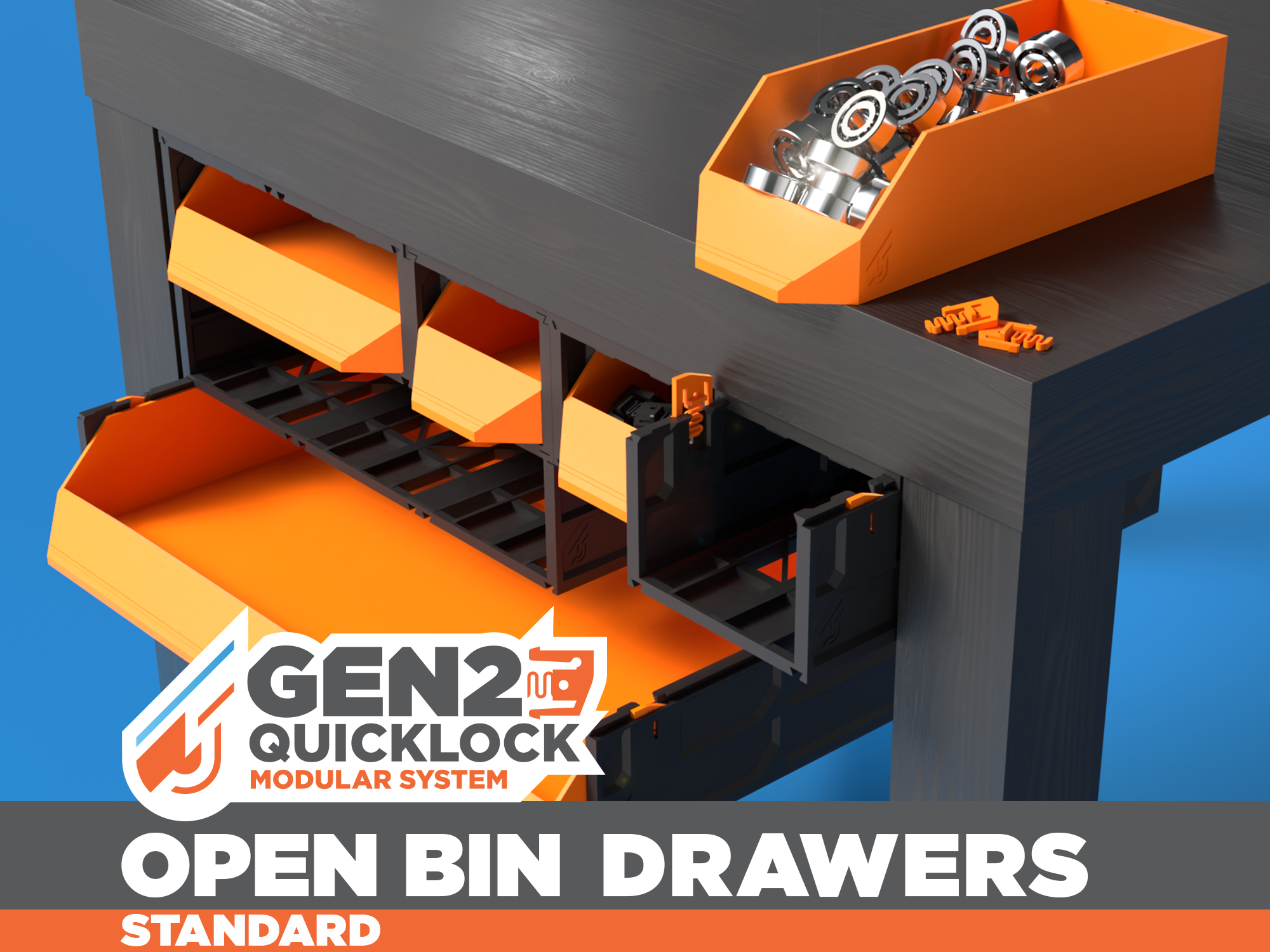 GEN2 Open Bin Lack Drawers