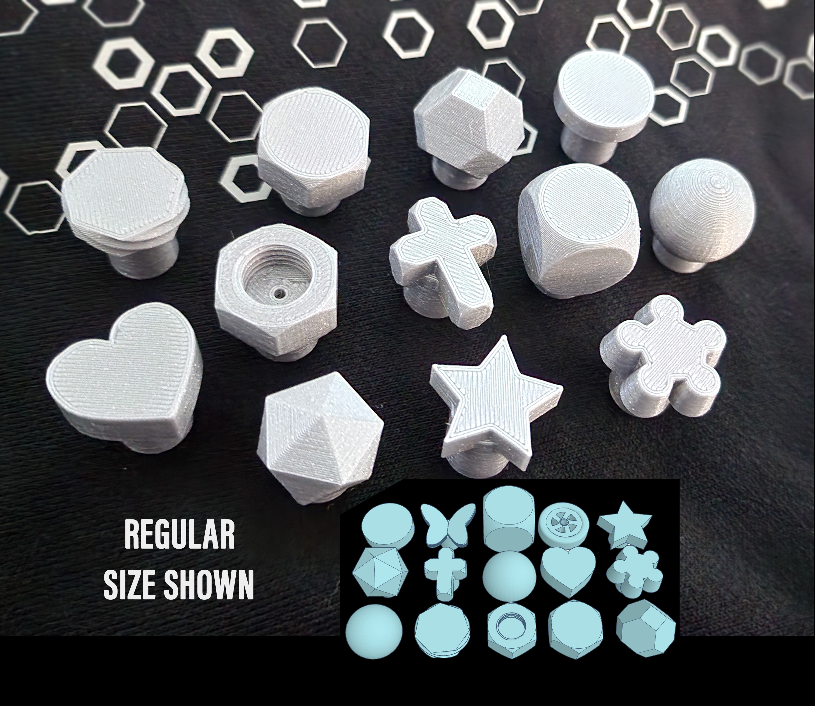 🔘 15 Replacement drawer & cabinet pulls - 2 sizes