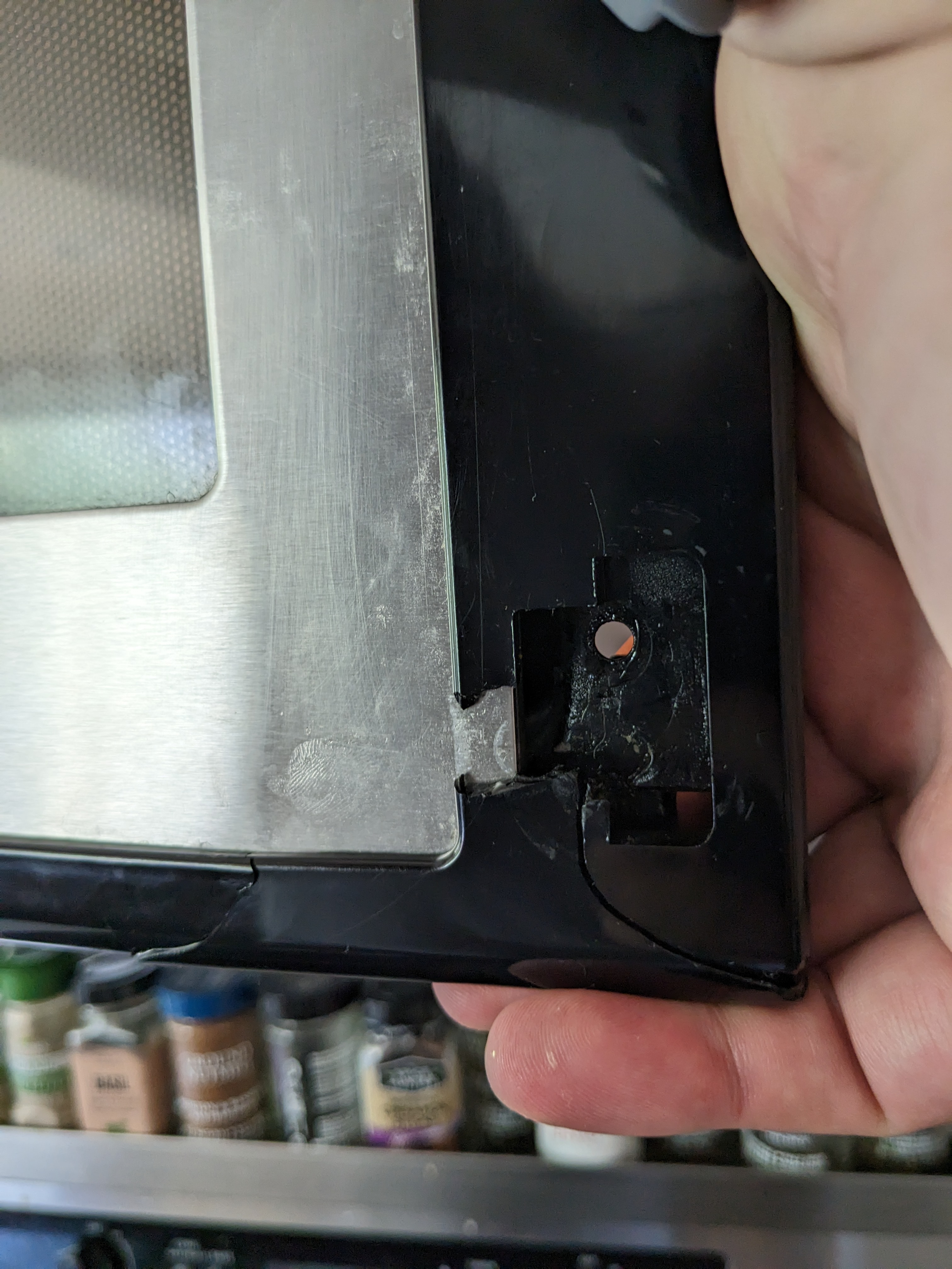 Microwave door handle fix (Frigidaire FMT148GPB1) - photo 3