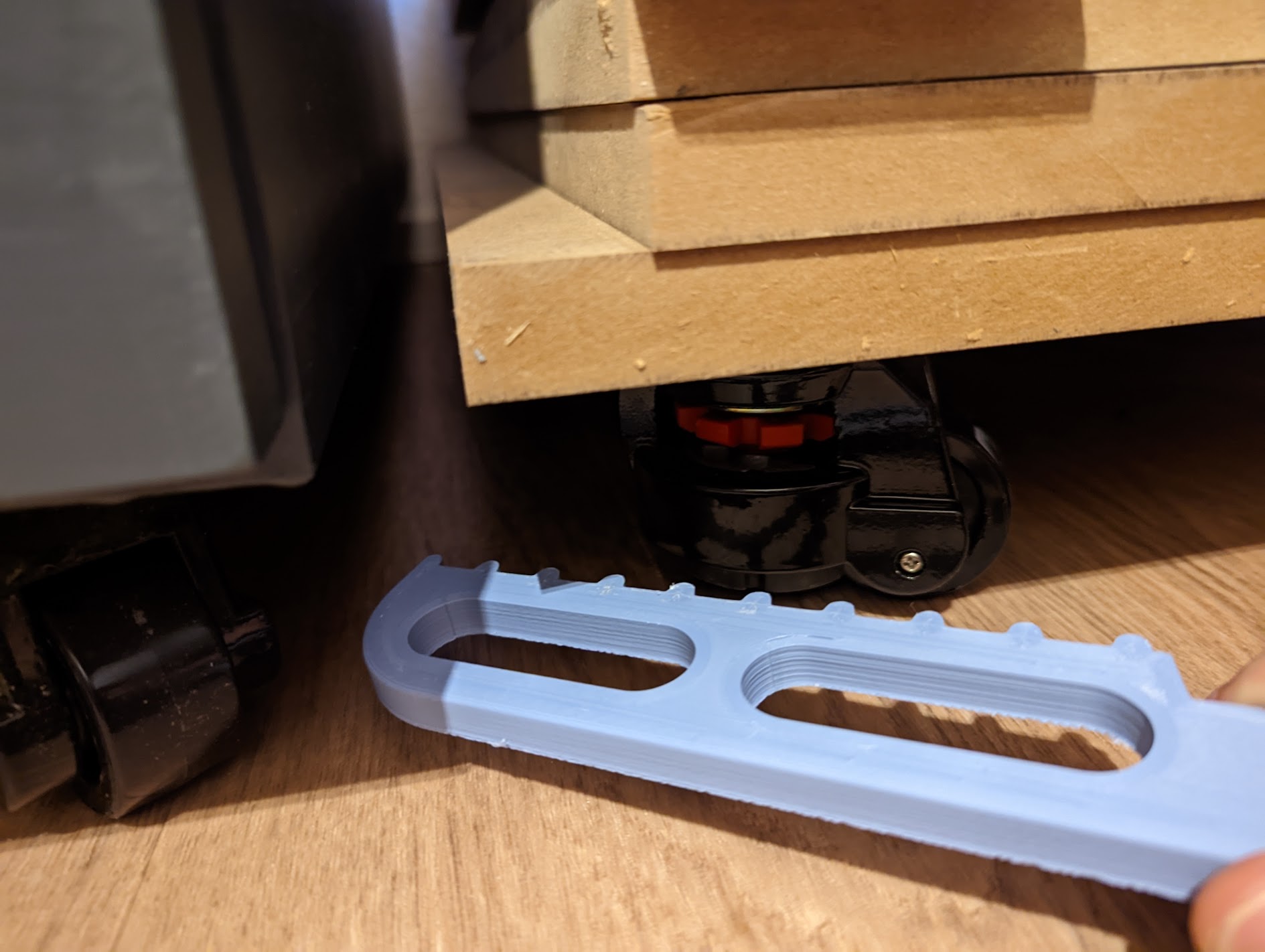 Caster wheel wrench tool