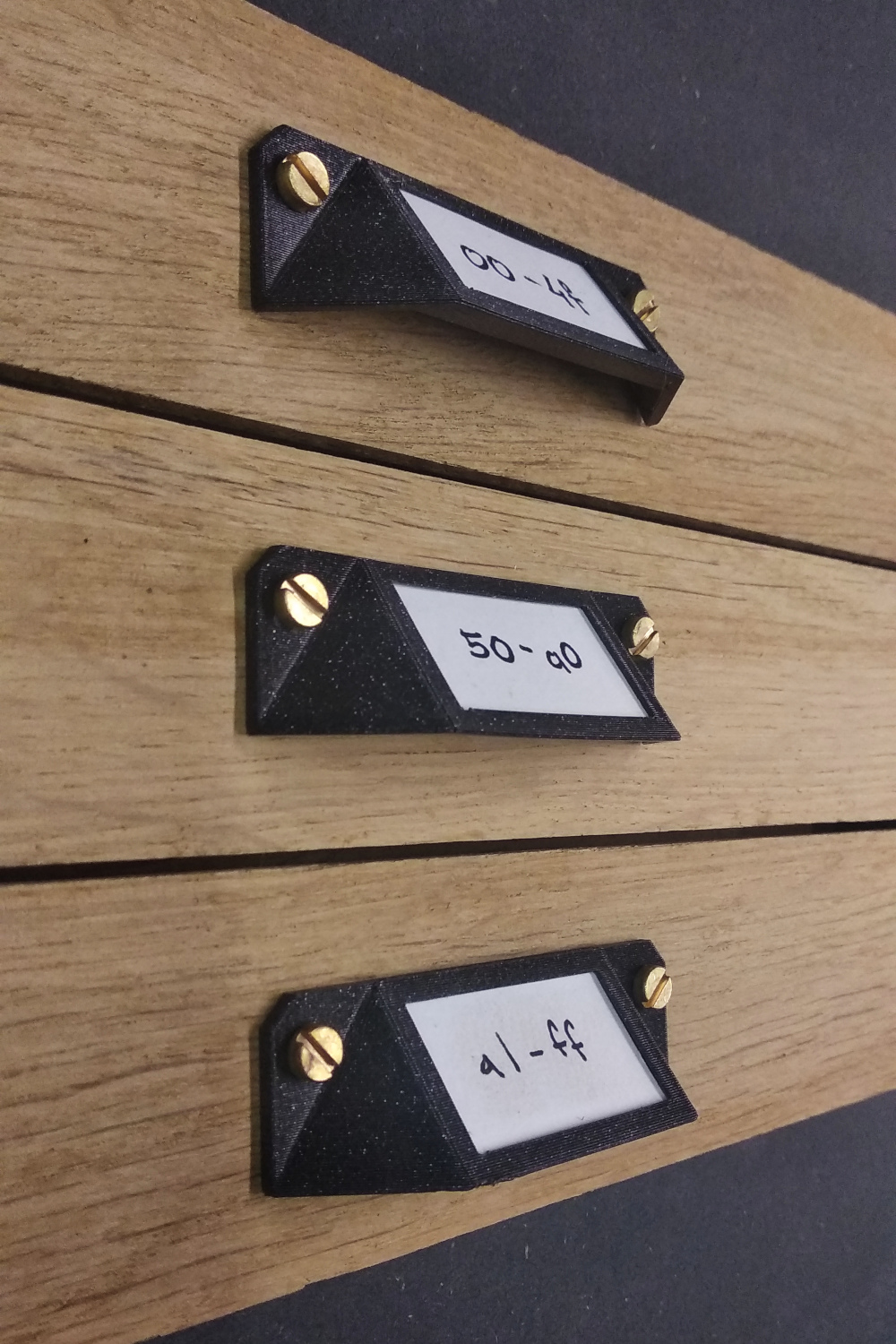 Drawer handle with label slot - different sizes - photo 2