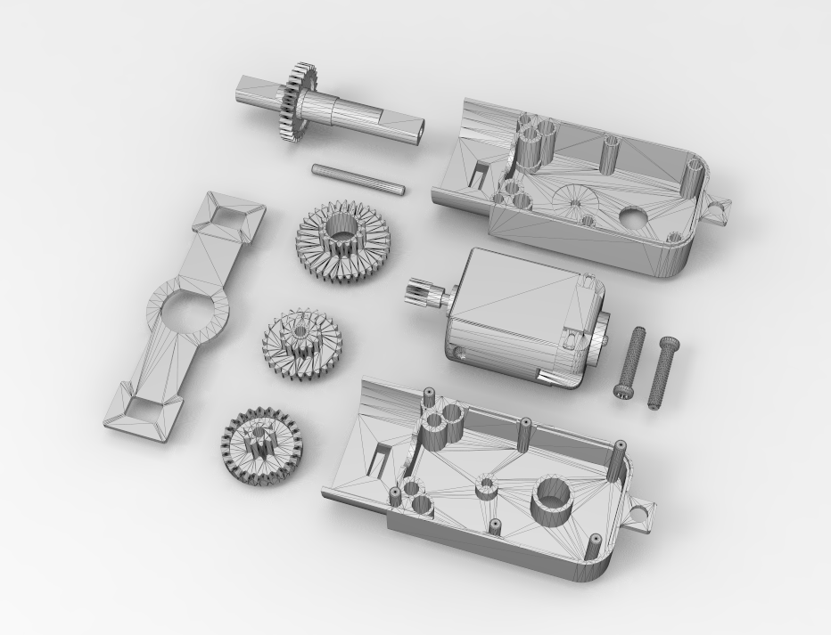 DC motor with 1:48 gear 3-6V with double sided shaft 200RPM - photo 3