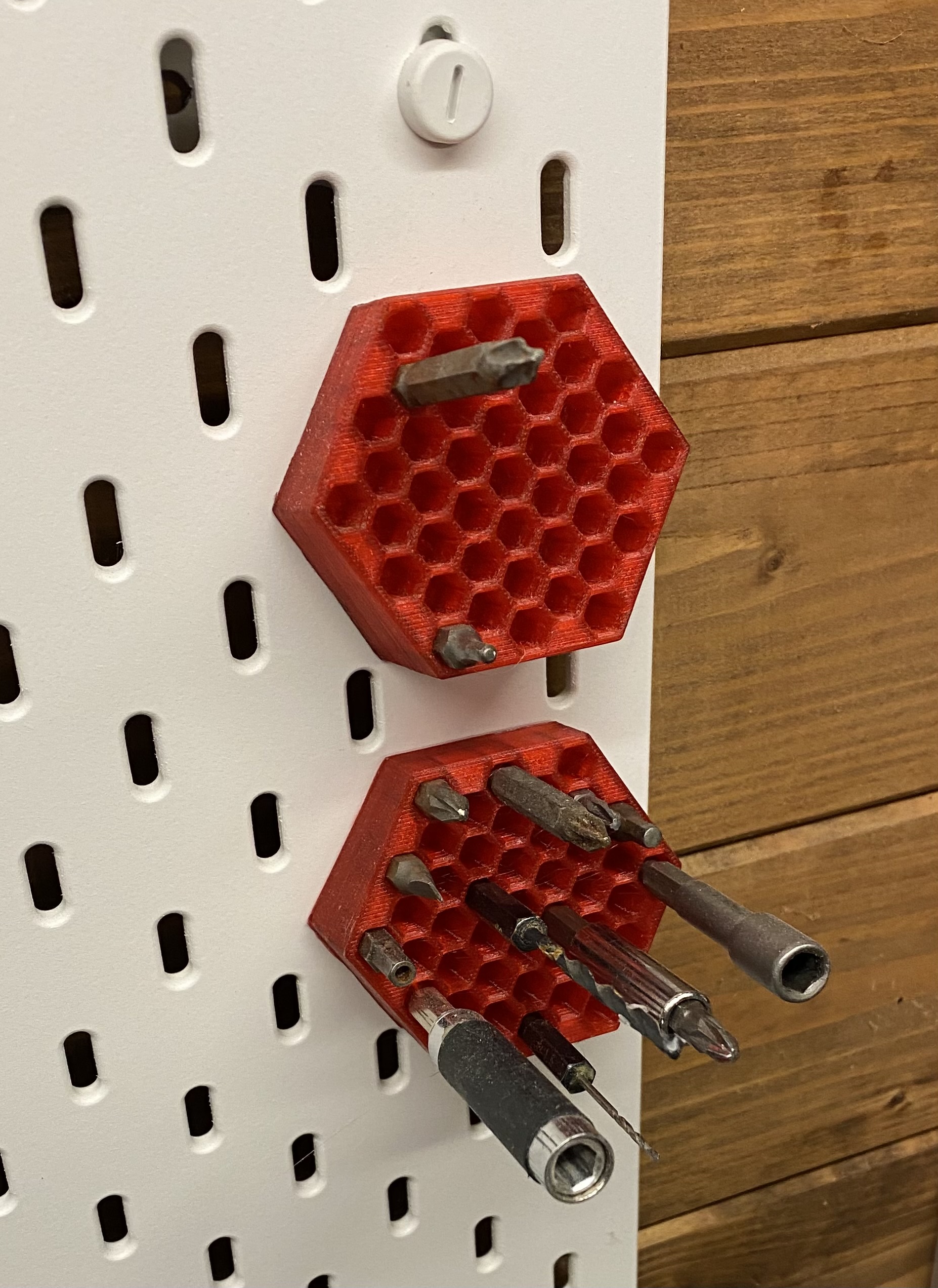 IKEA Peg board HEX bit holder