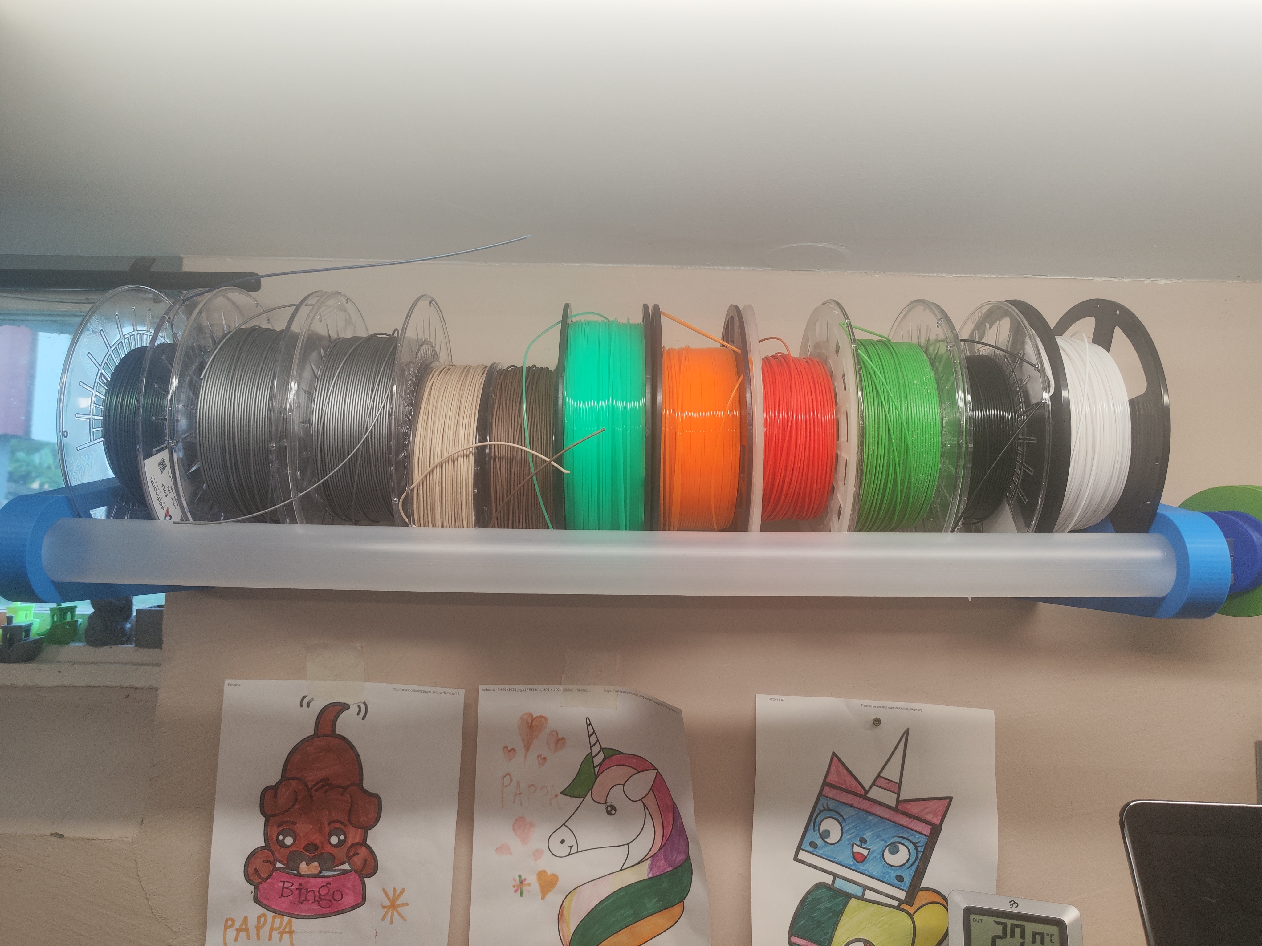 Spool shelf