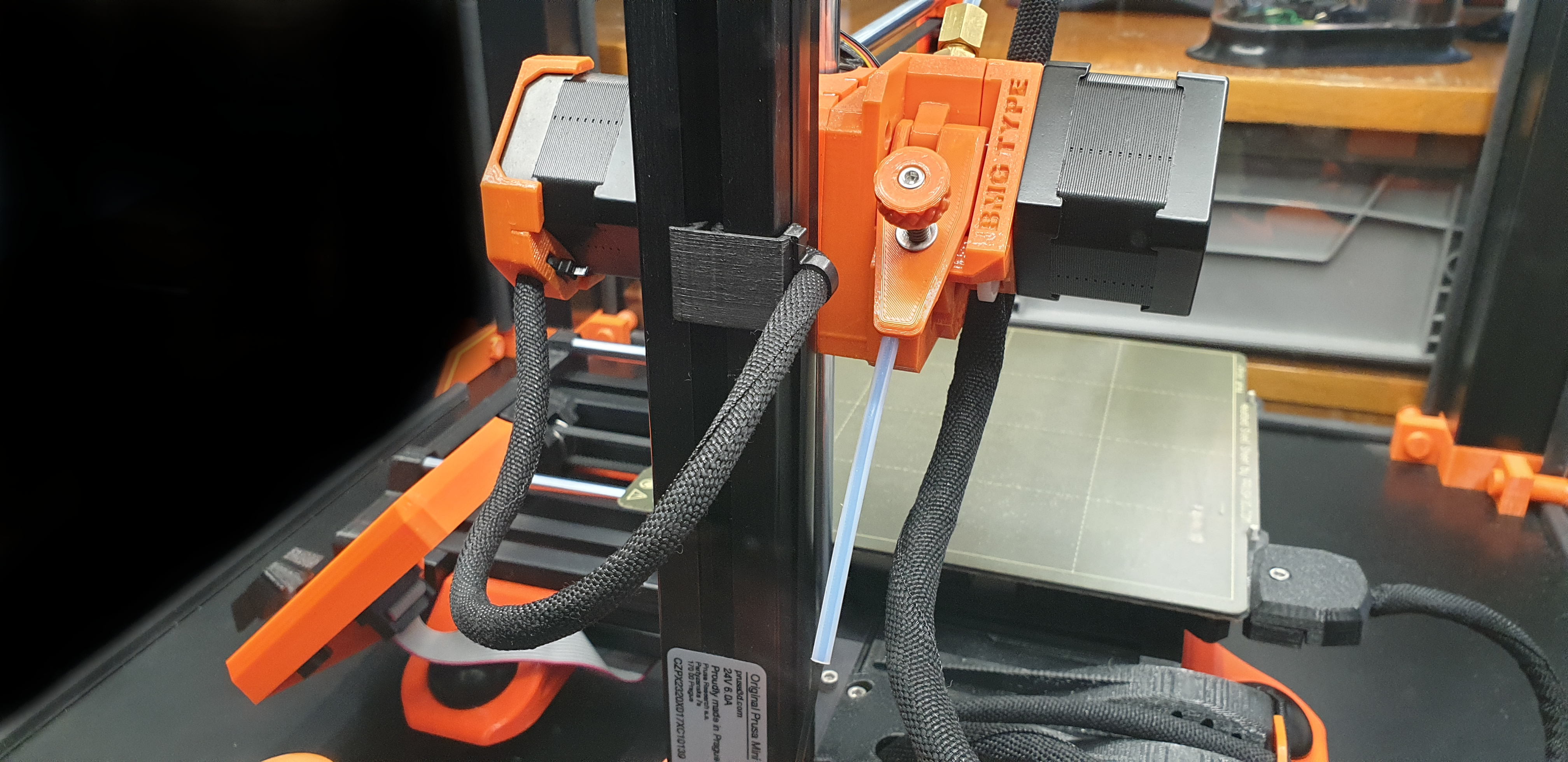 Prusa mini X axis stepper motor cable holder