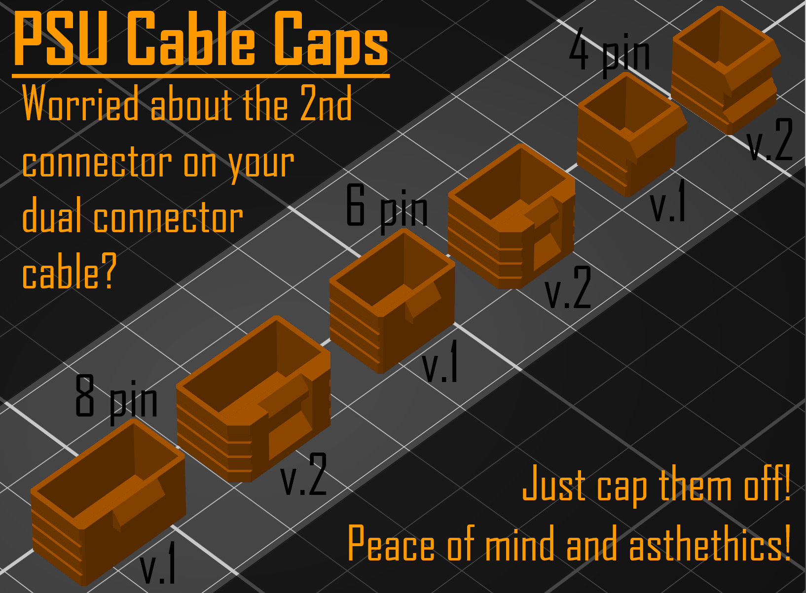PC PSU Cable Cap for CPU EPS/PCI-E connectors