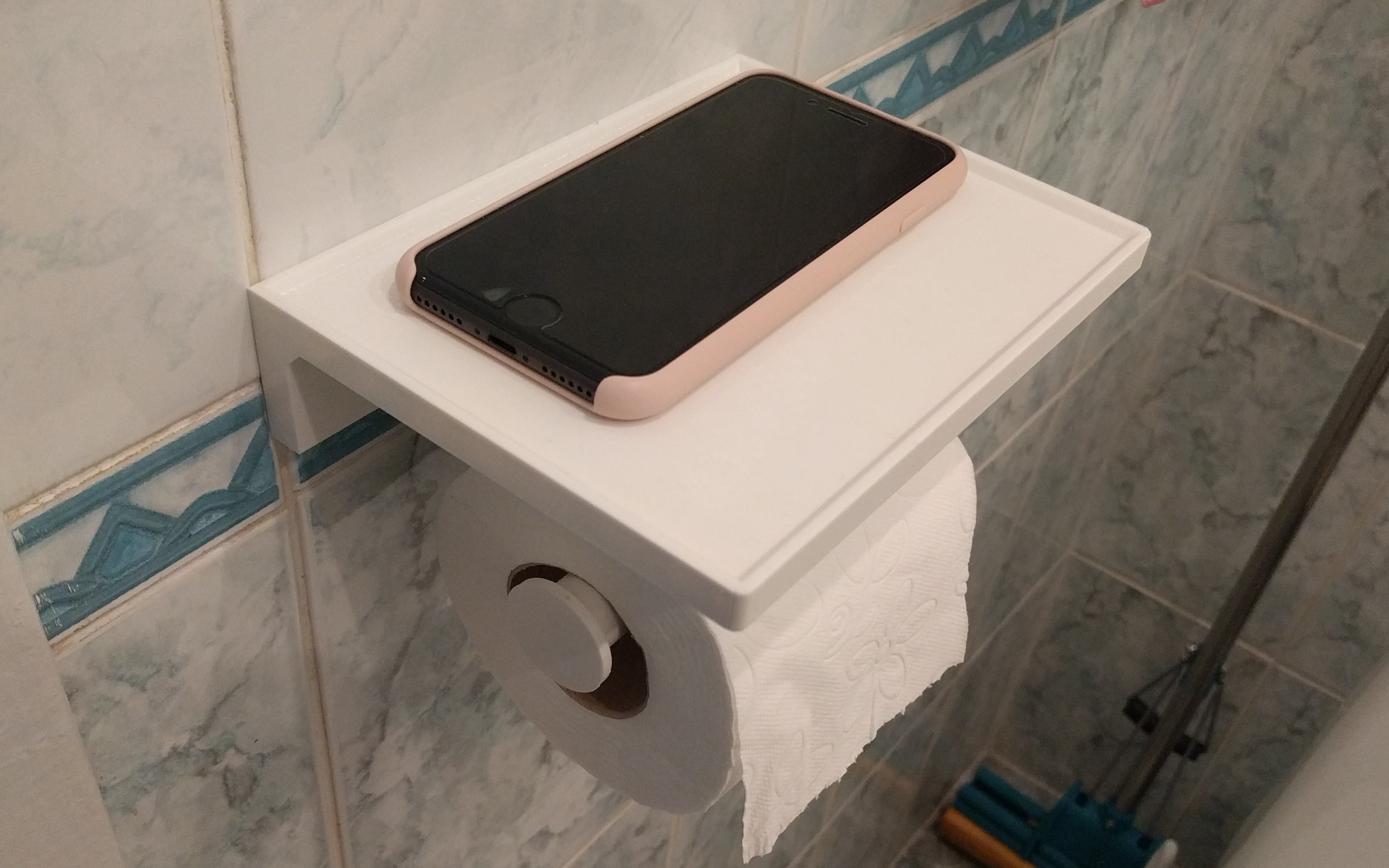 Toilet Paper Holder With Shelf