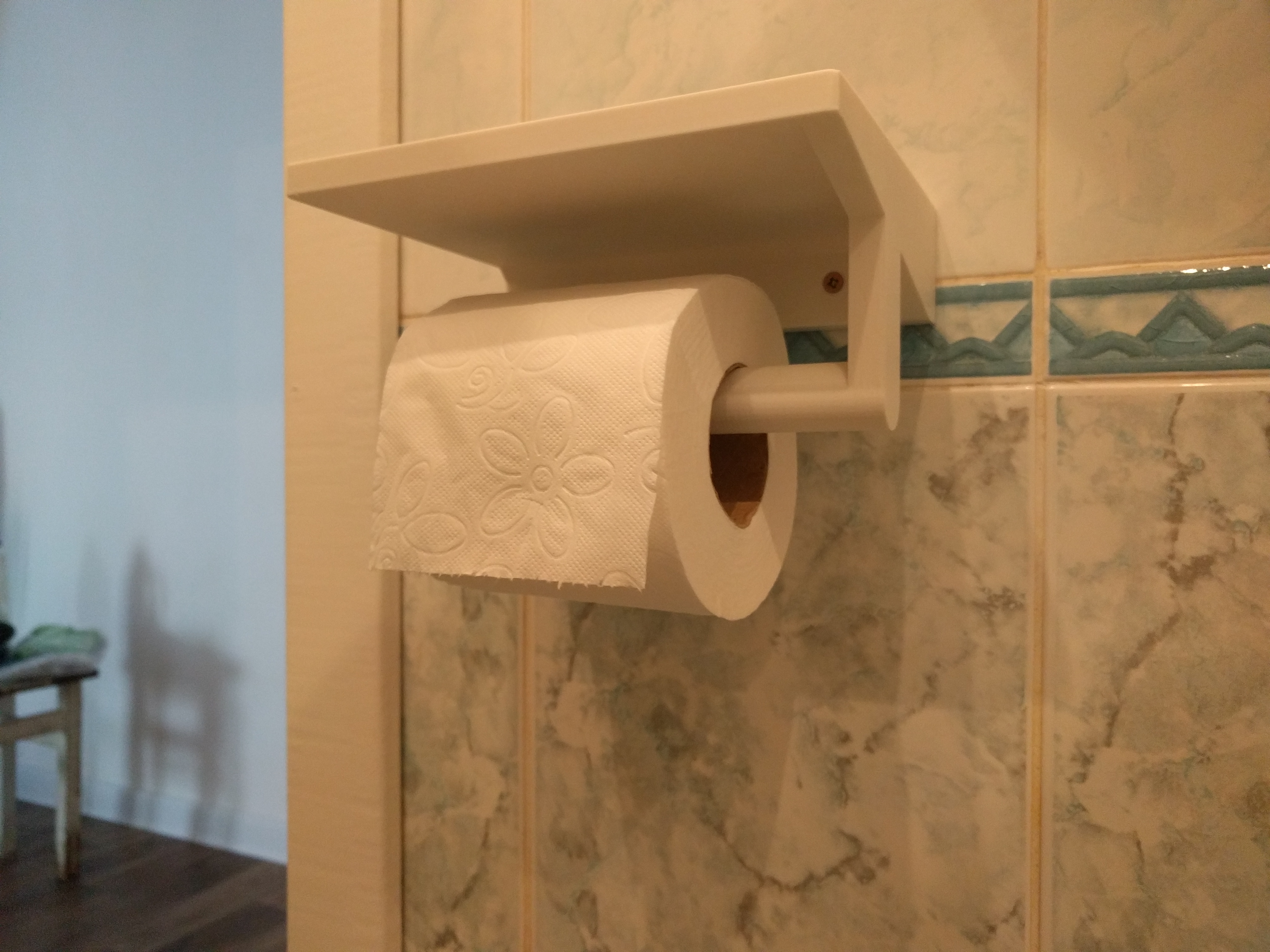 Toilet Paper Holder With Shelf - photo 2