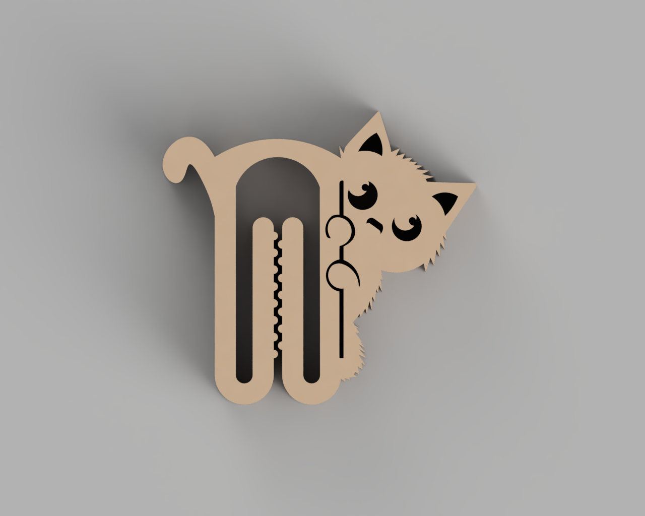 Small Clip with cuty cat shape - for bag & other packaging / No support - photo 4