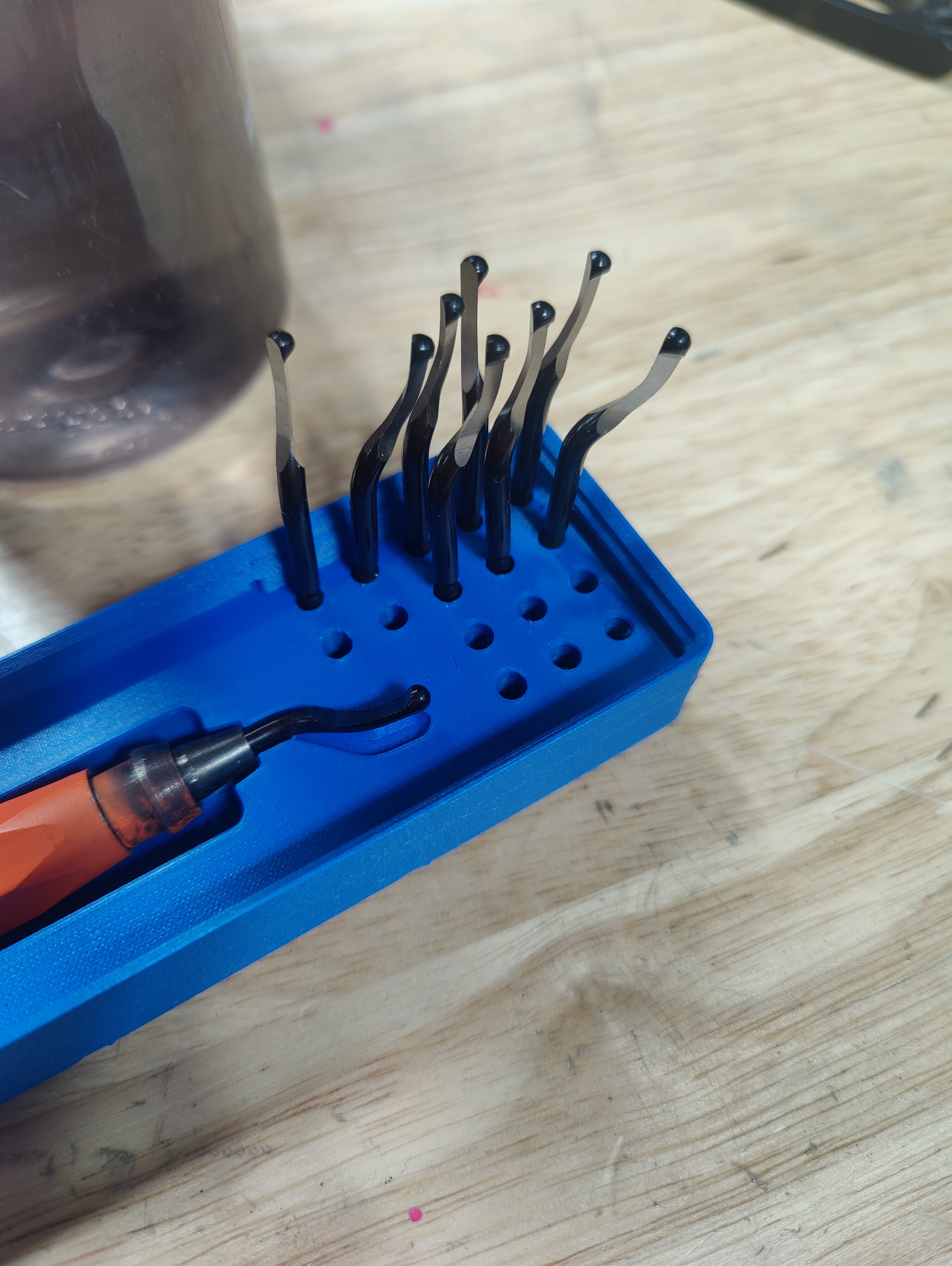 Gridfinity Deburring Tool Holder with Blade Storage - photo 2