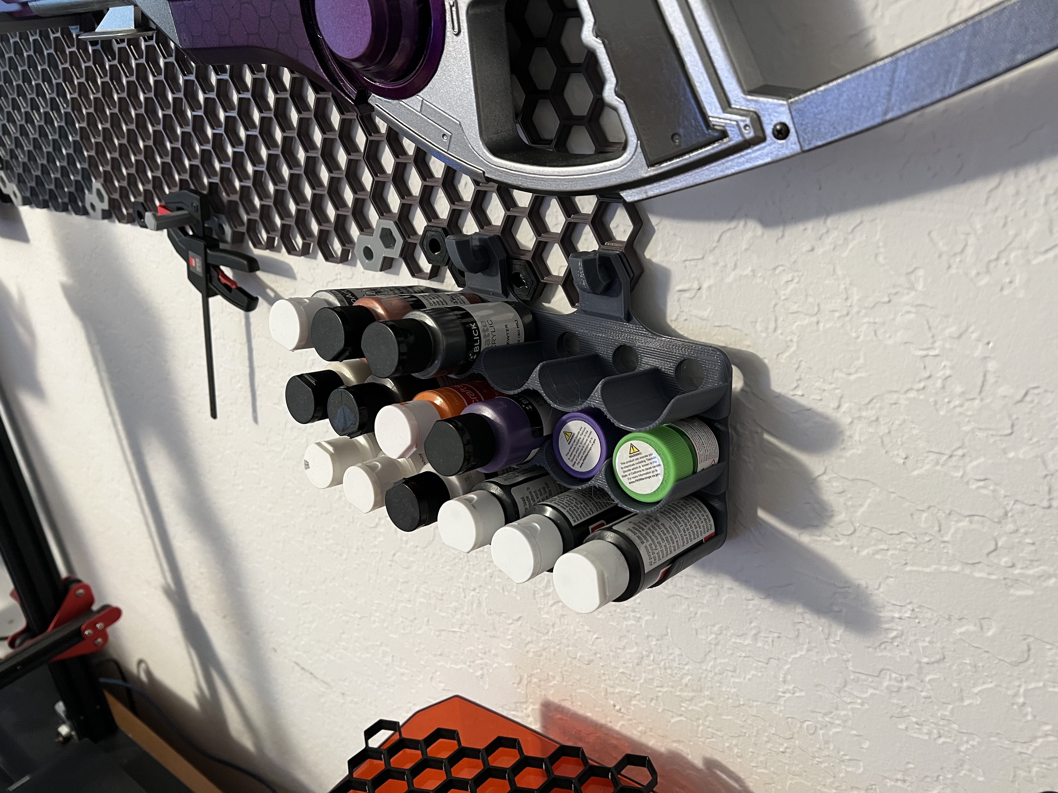 2oz/35mm Paint Bottle Rack for Honeycomb Storage Wall