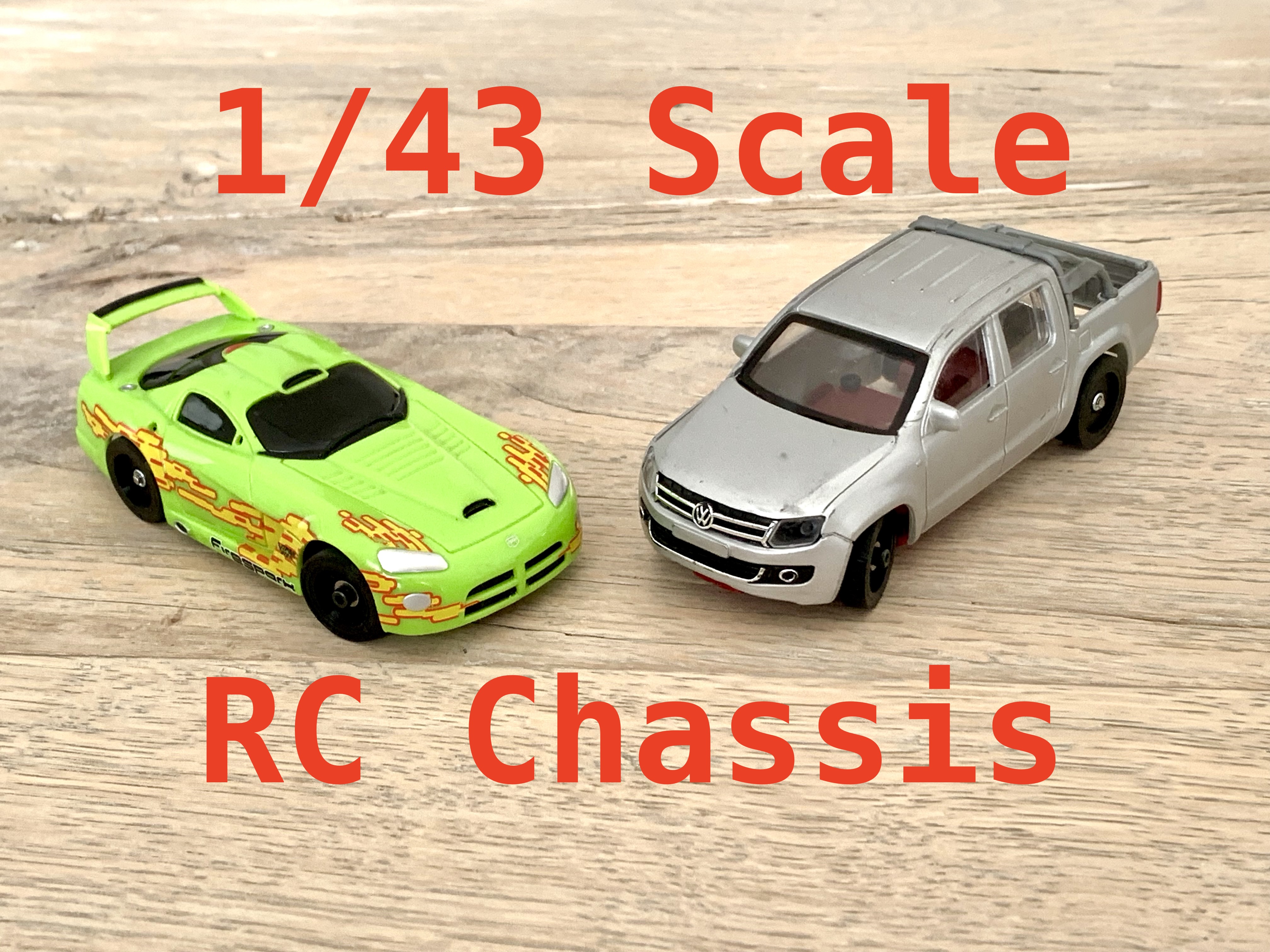 RC Car chassis for 1/43 scale body