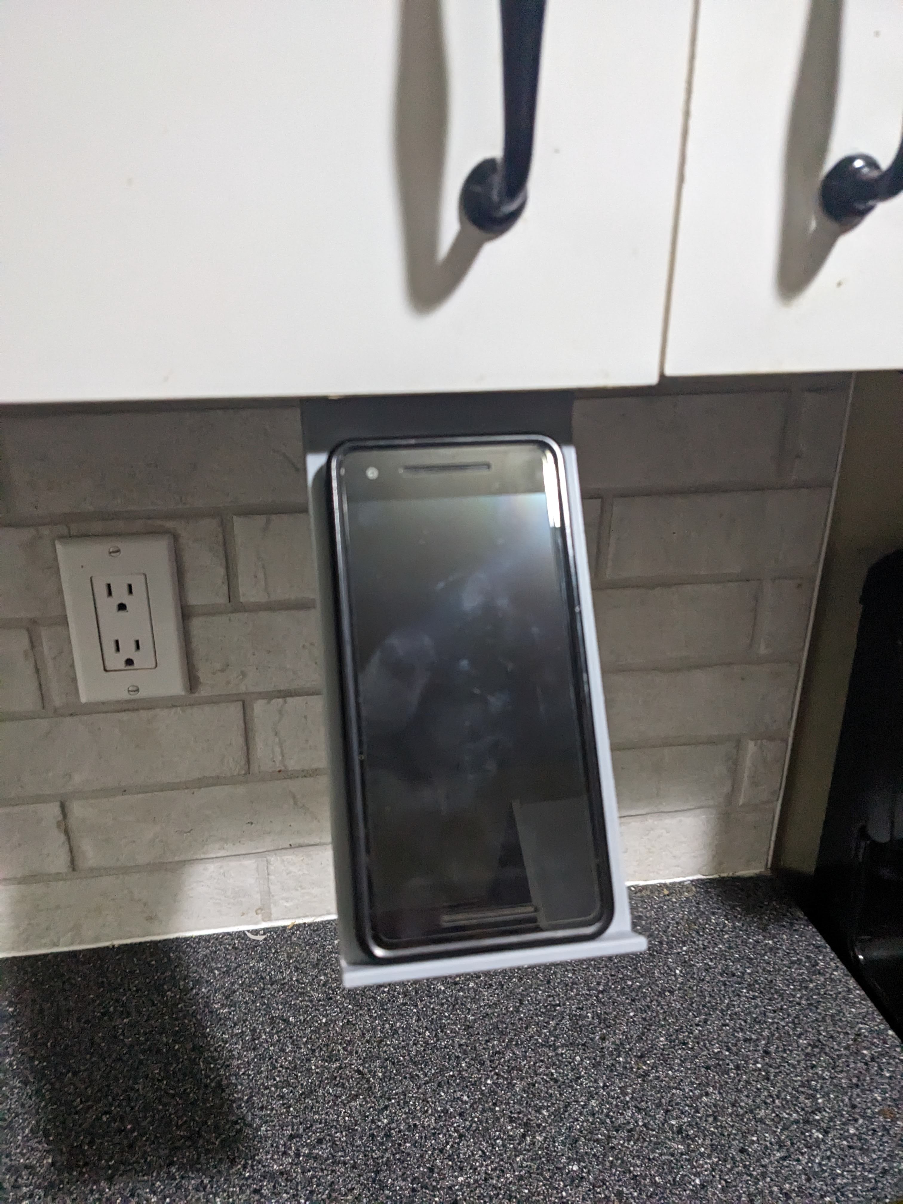 Kitchen Cabinet Phone Mount