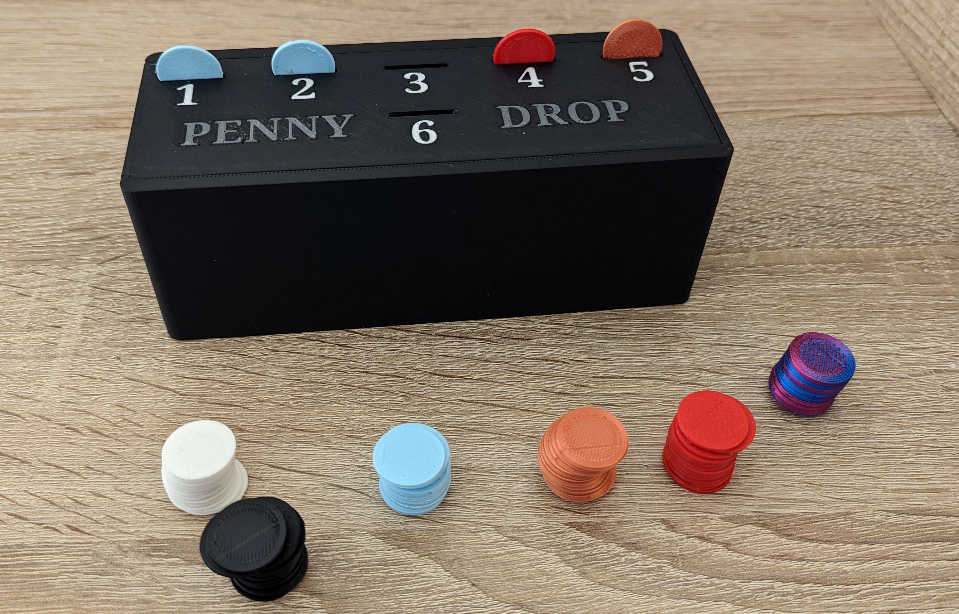 Penny Drop Game for Multicolor and added Coins