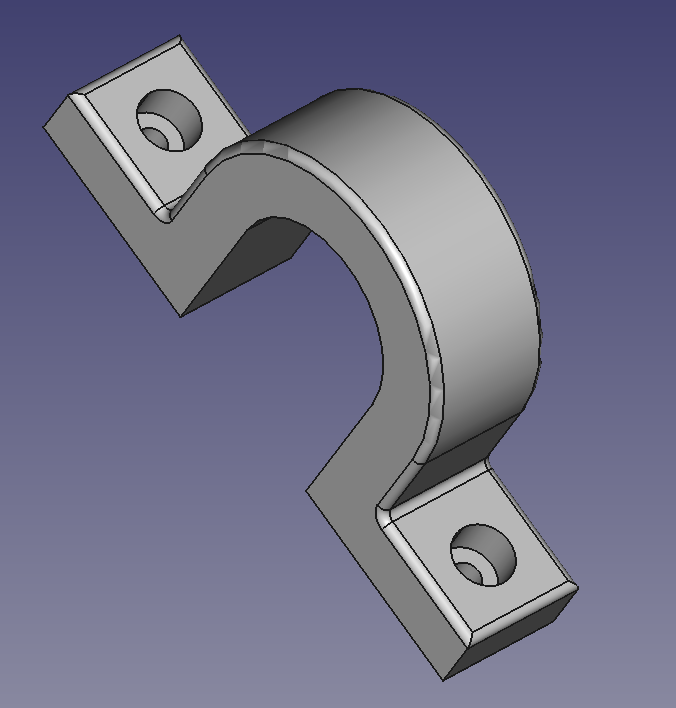 U-Clamp U-Schelle (FreeCAD) fully parametric