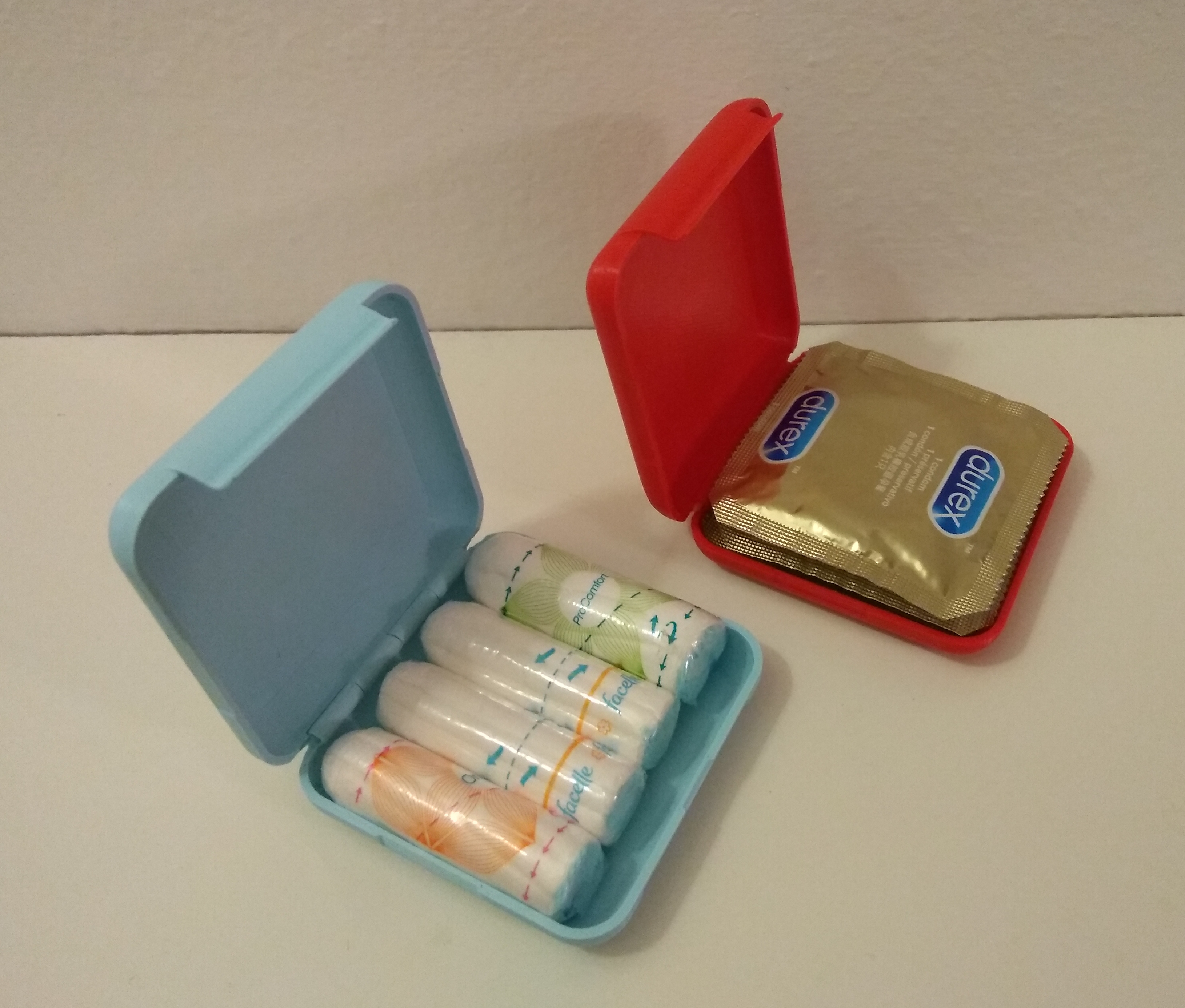 Smooth pocket box/case for condoms (durex), tampons, etc.