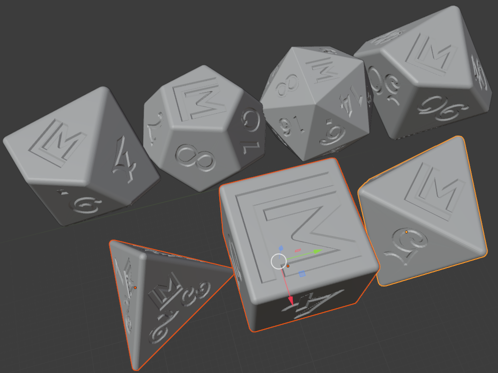 Loyal Moses Show - Full 7 Dice Set - Large Print Version