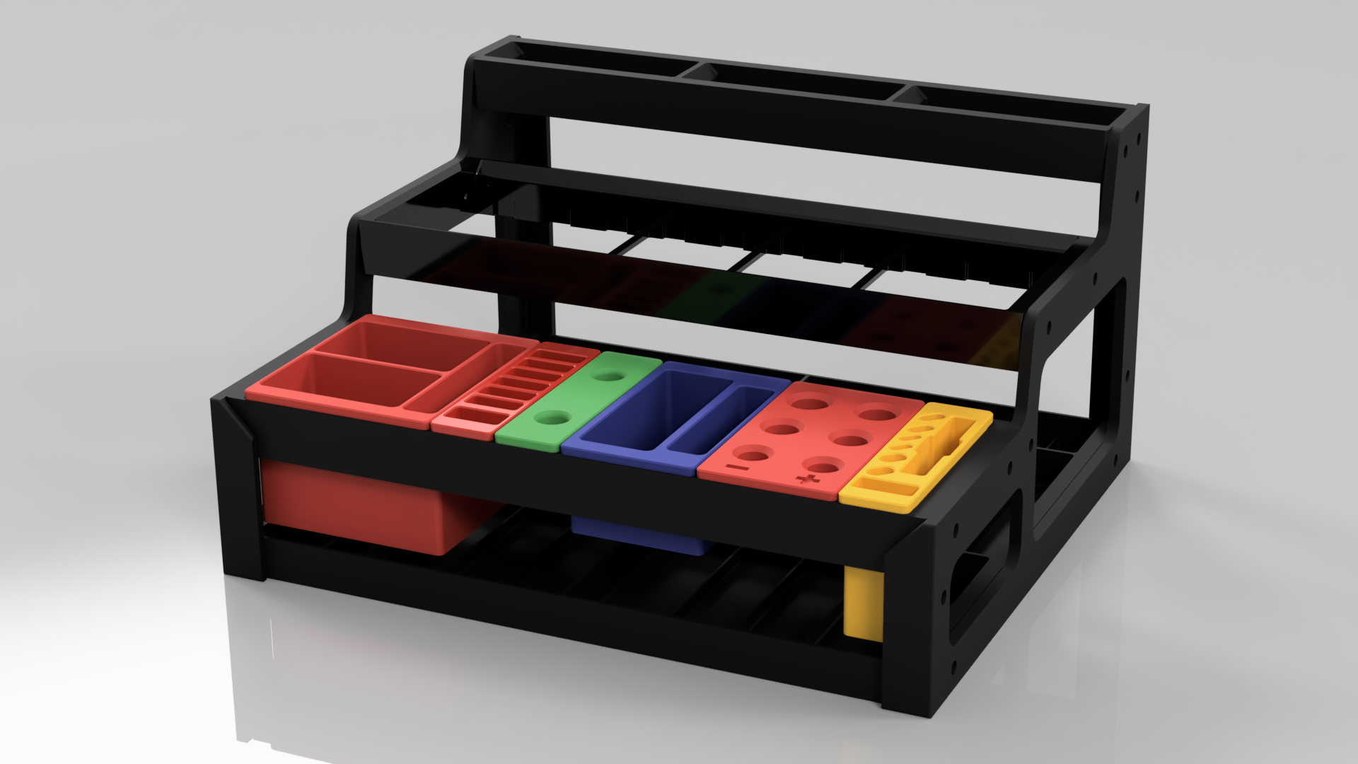 Modular 3D Printed Desktop Storage Rack