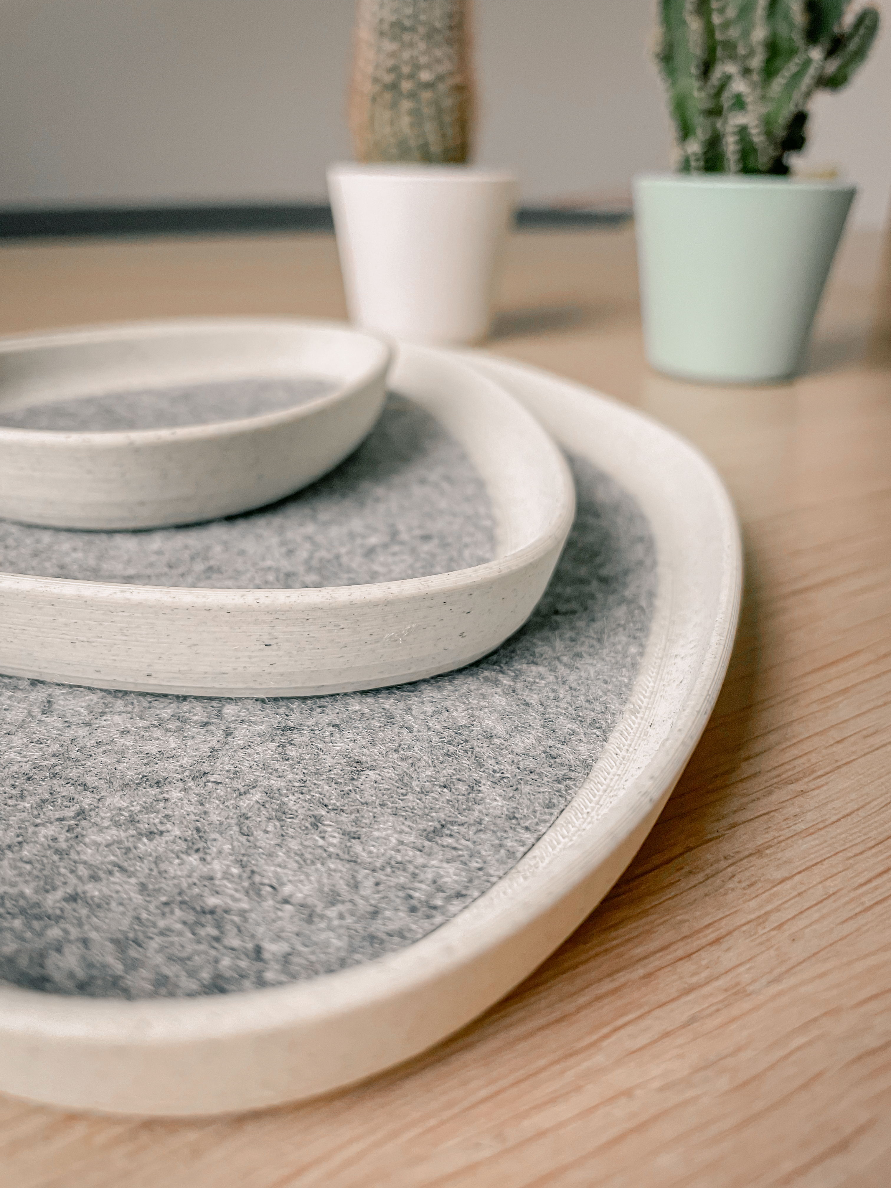 Simple yet elegant organic catchall tray set - photo 4