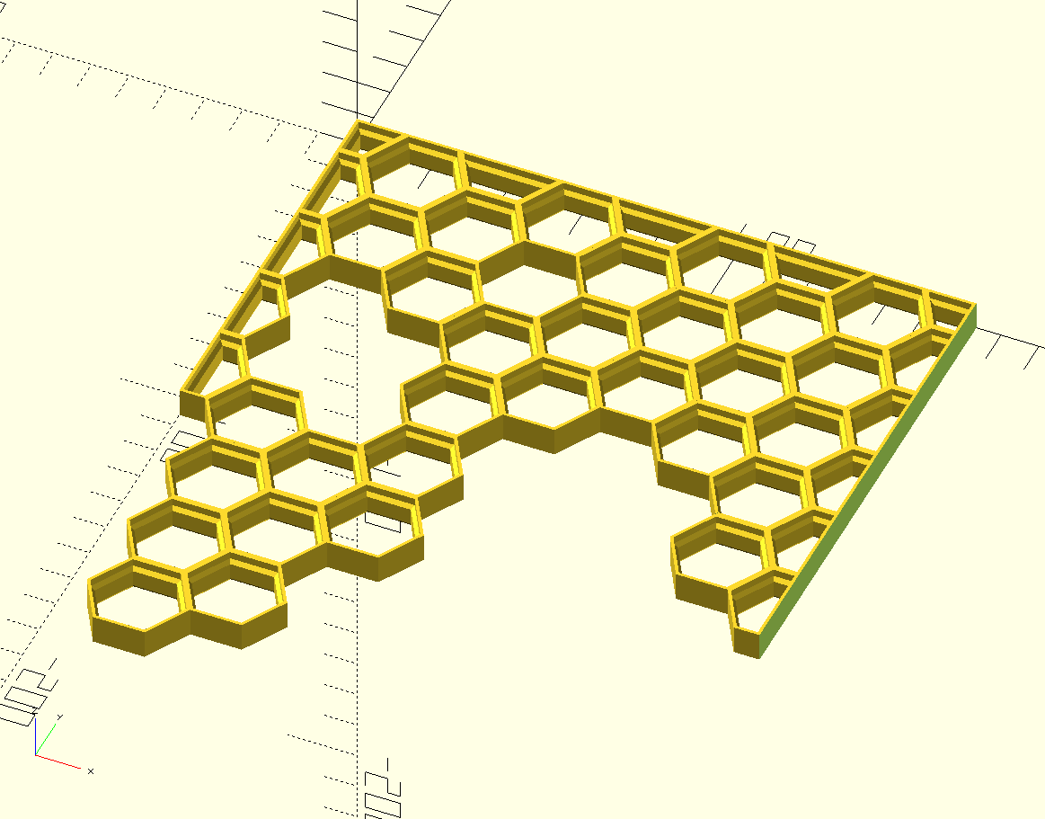 Customizable Honeycomb Storage Wall (OpenSCAD)