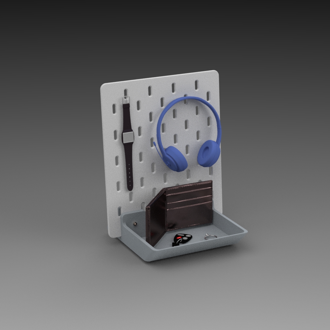 Skadis Tray - Fully Customizable Pegboard with Tray Base