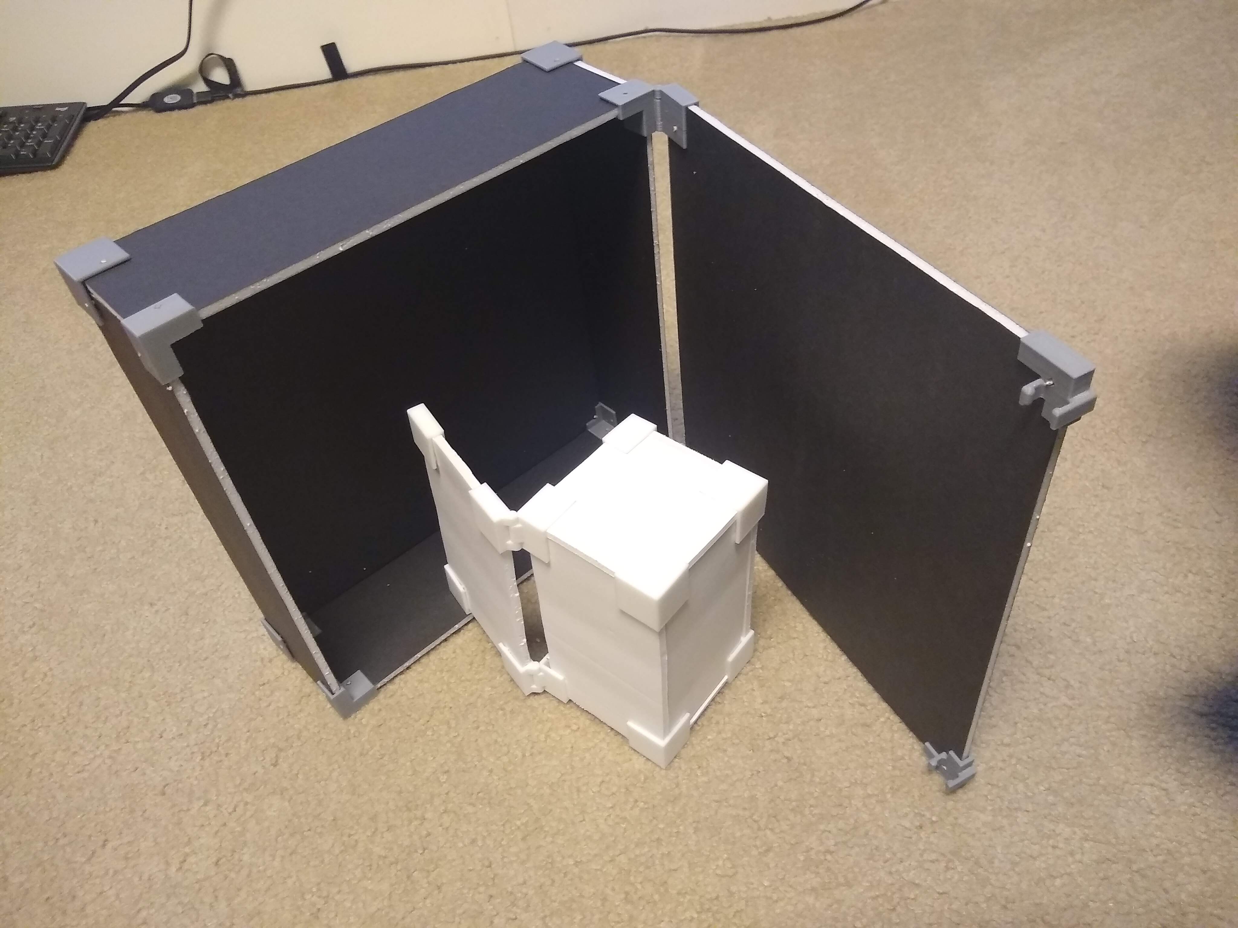 Foamboard Box Corners - custom board game box, lightbox, insulated enclosure
