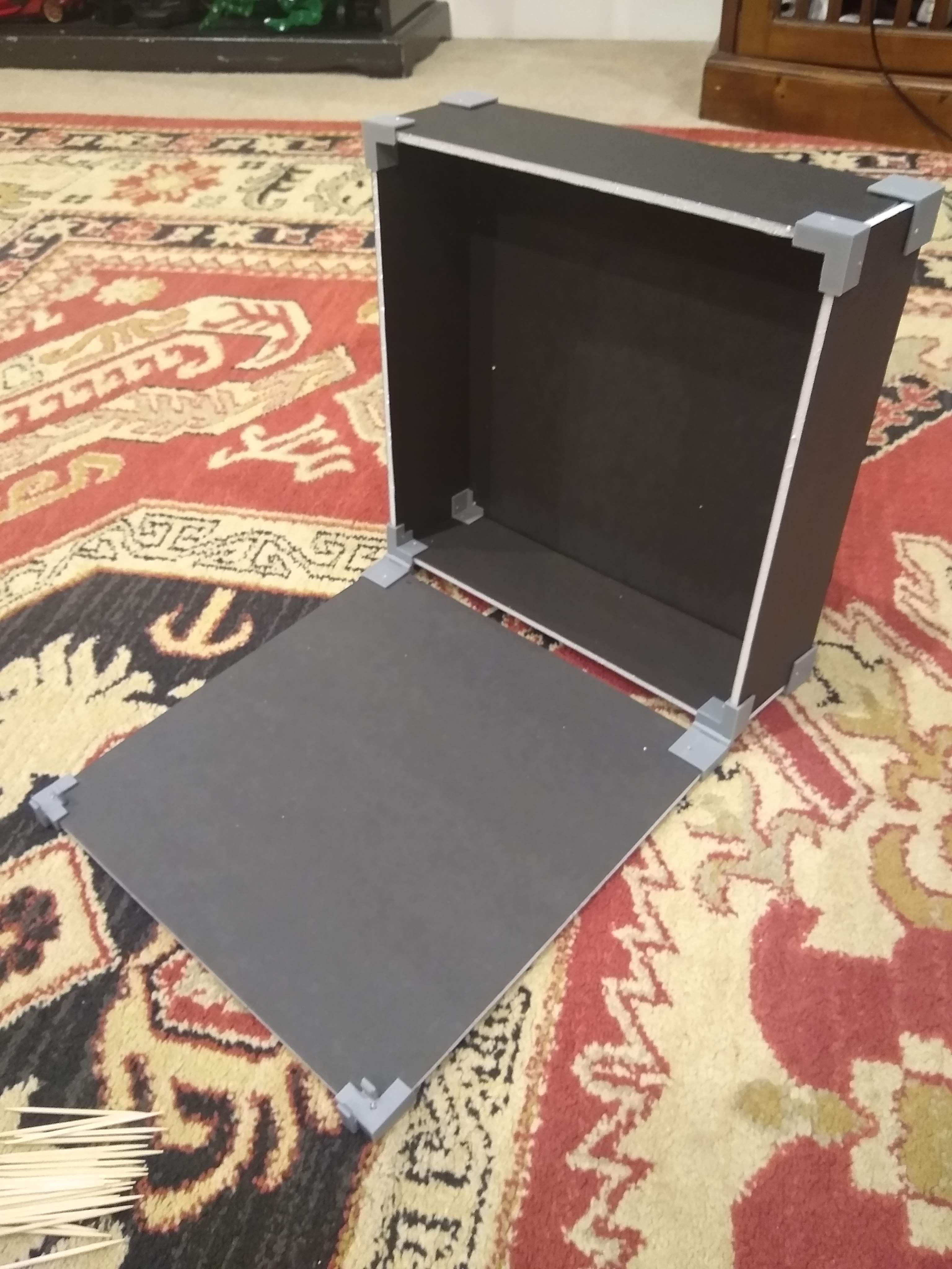 Foamboard Box Corners - custom board game box, lightbox, insulated enclosure - photo 3