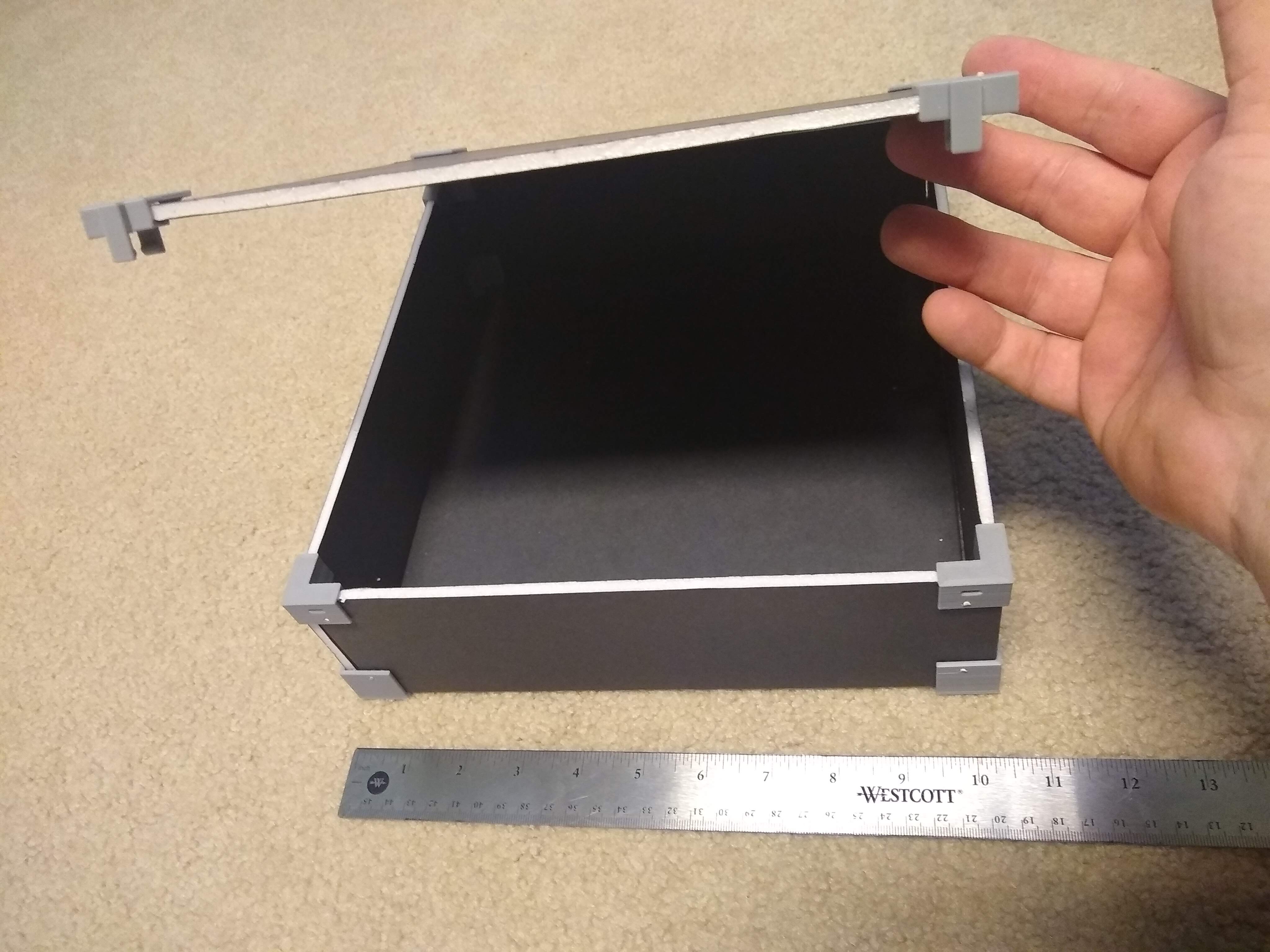 Foamboard Box Corners - custom board game box, lightbox, insulated enclosure - photo 2
