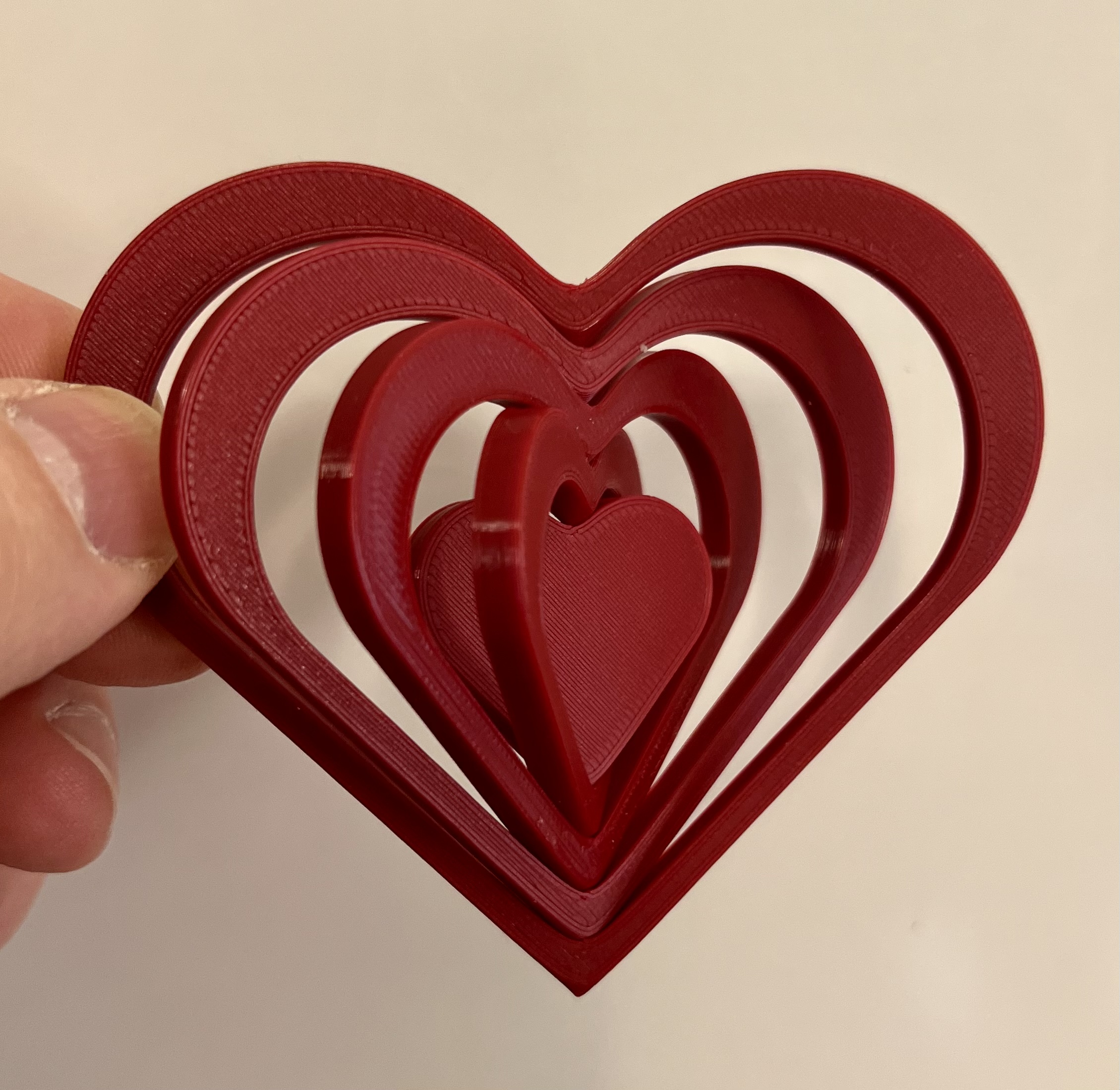 Heart spinny fidget toy ornament for Valentine's Day, Christmas, etc. - photo 2