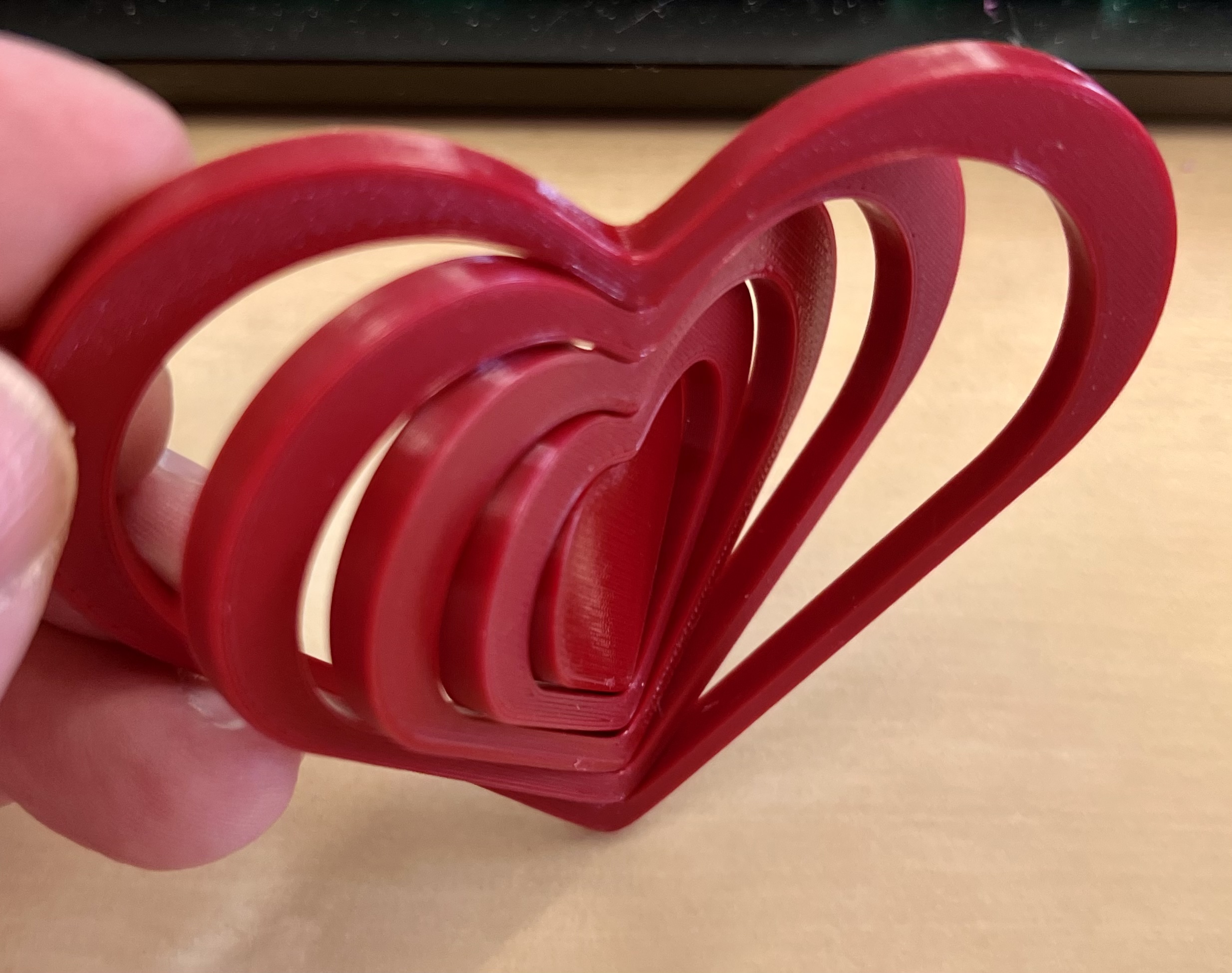 Heart spinny fidget toy ornament for Valentine's Day, Christmas, etc. - photo 3