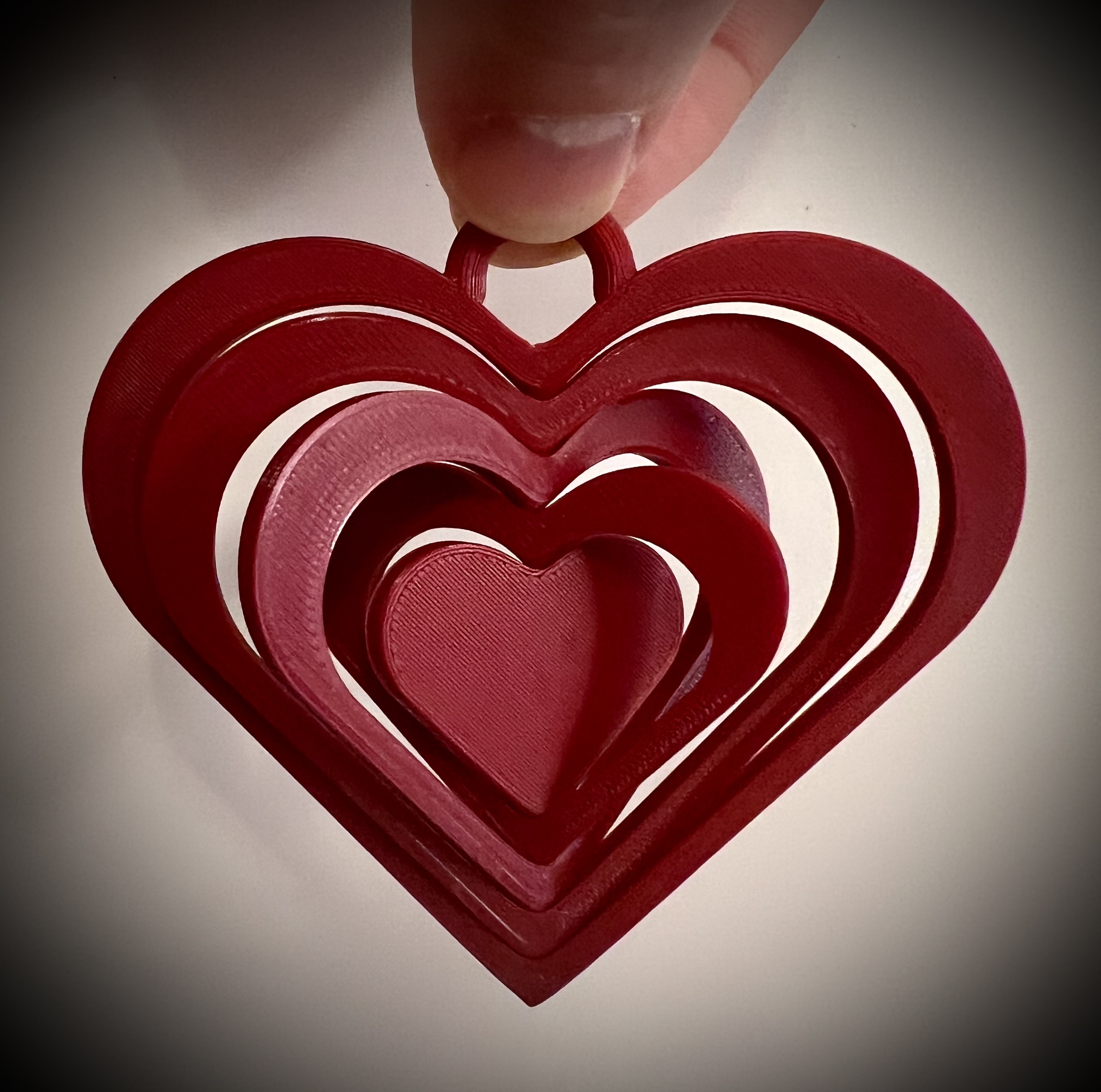Heart spinny fidget toy ornament for Valentine's Day, Christmas, etc.