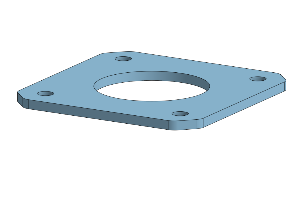 Nema 17 Stepper Motor Spacer - 1.9mm - With Step File