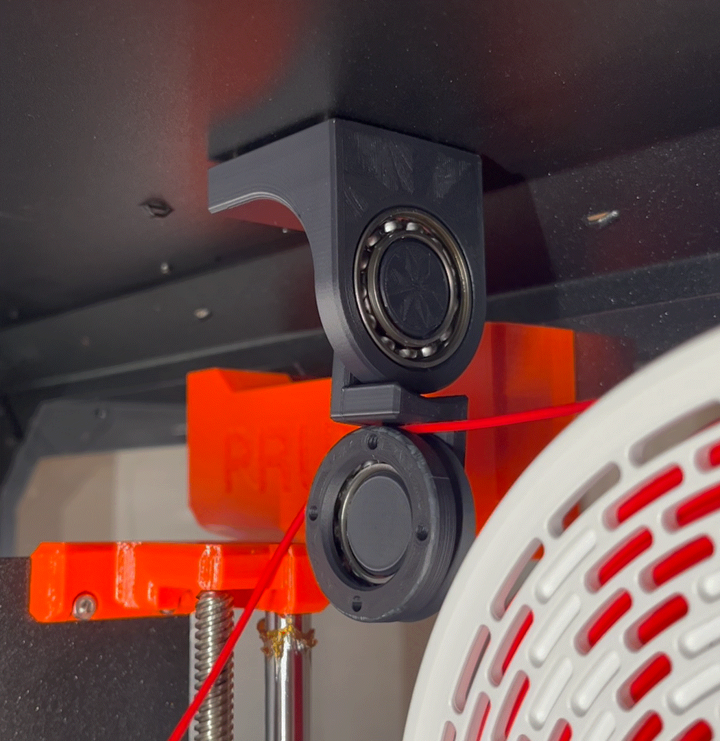 Magnetic Dual-Axis Pulley for Flexible Filament – Friction Reduction for Prusa Enclosure