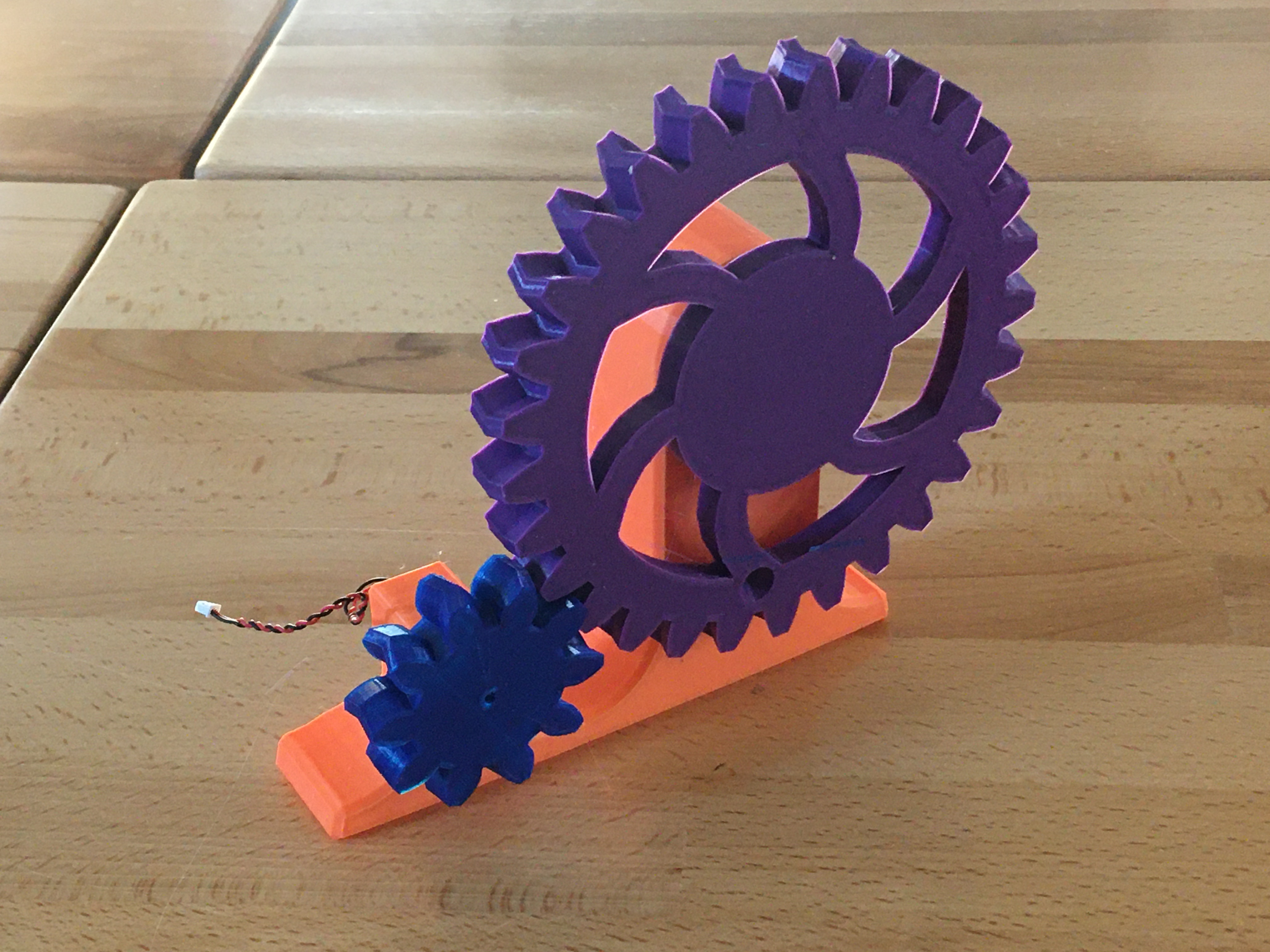 A large clockwork toy which uses pins like ancient greek machines! Can be printed without support. Fits an N20 gearmotor. Permission to print and sell if you spare a fraction for a poor 3d engineer! - photo 2