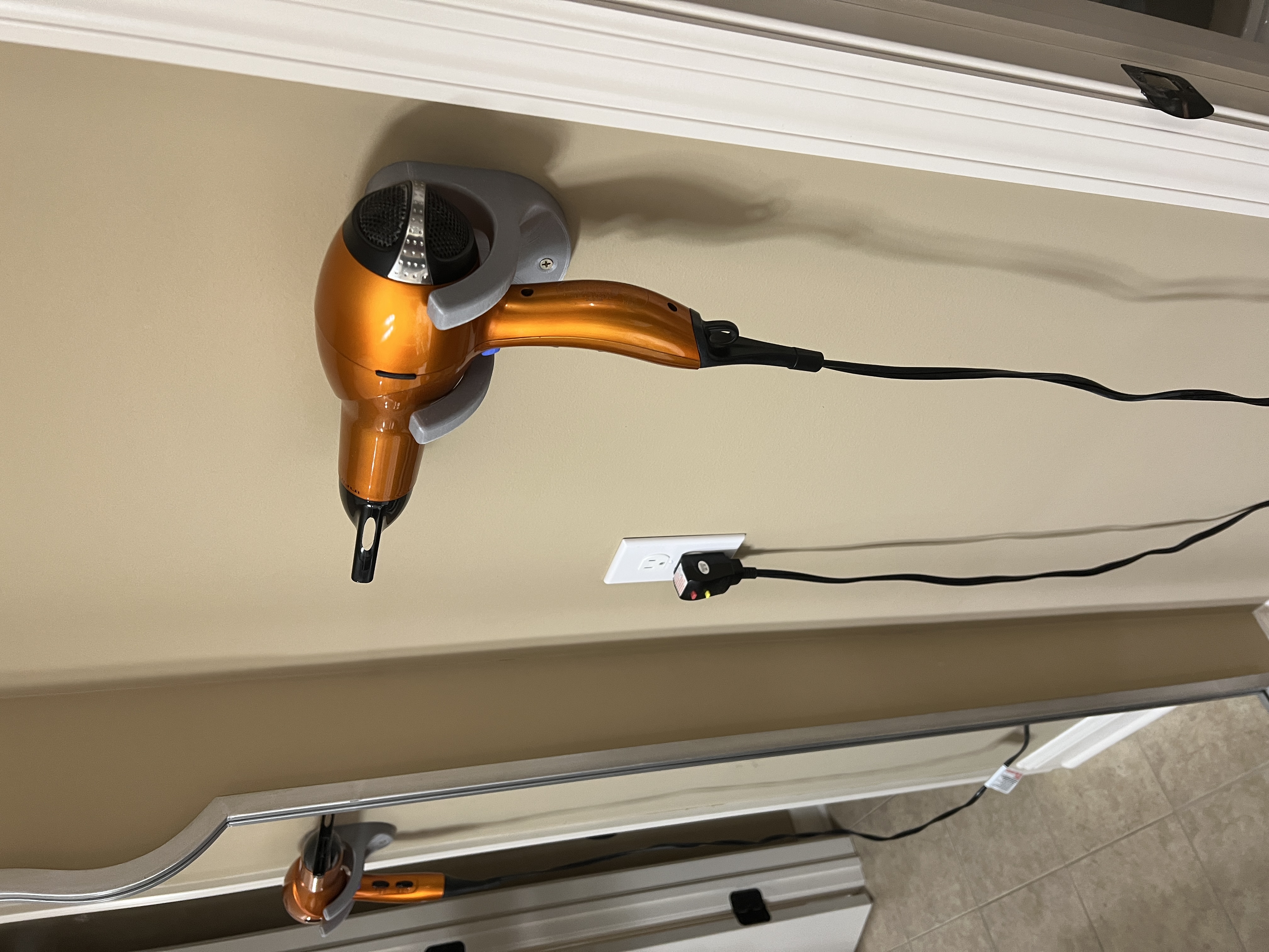 Hair Dryer Holder or Mounting Bracket