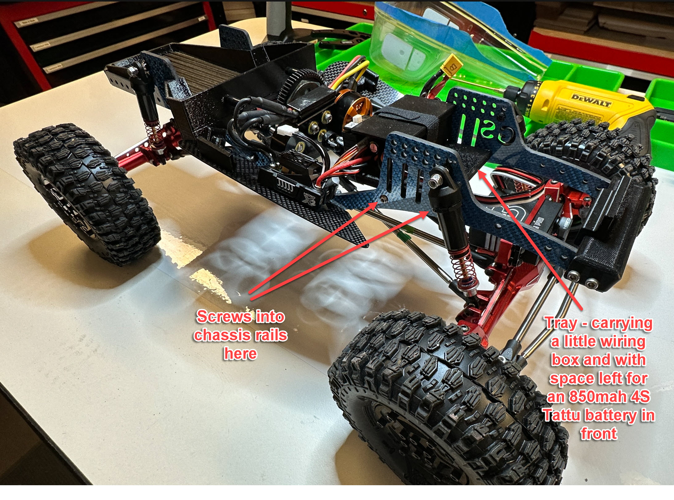 Electronics/Battery tray for Gspeed v4 chassis - photo 2