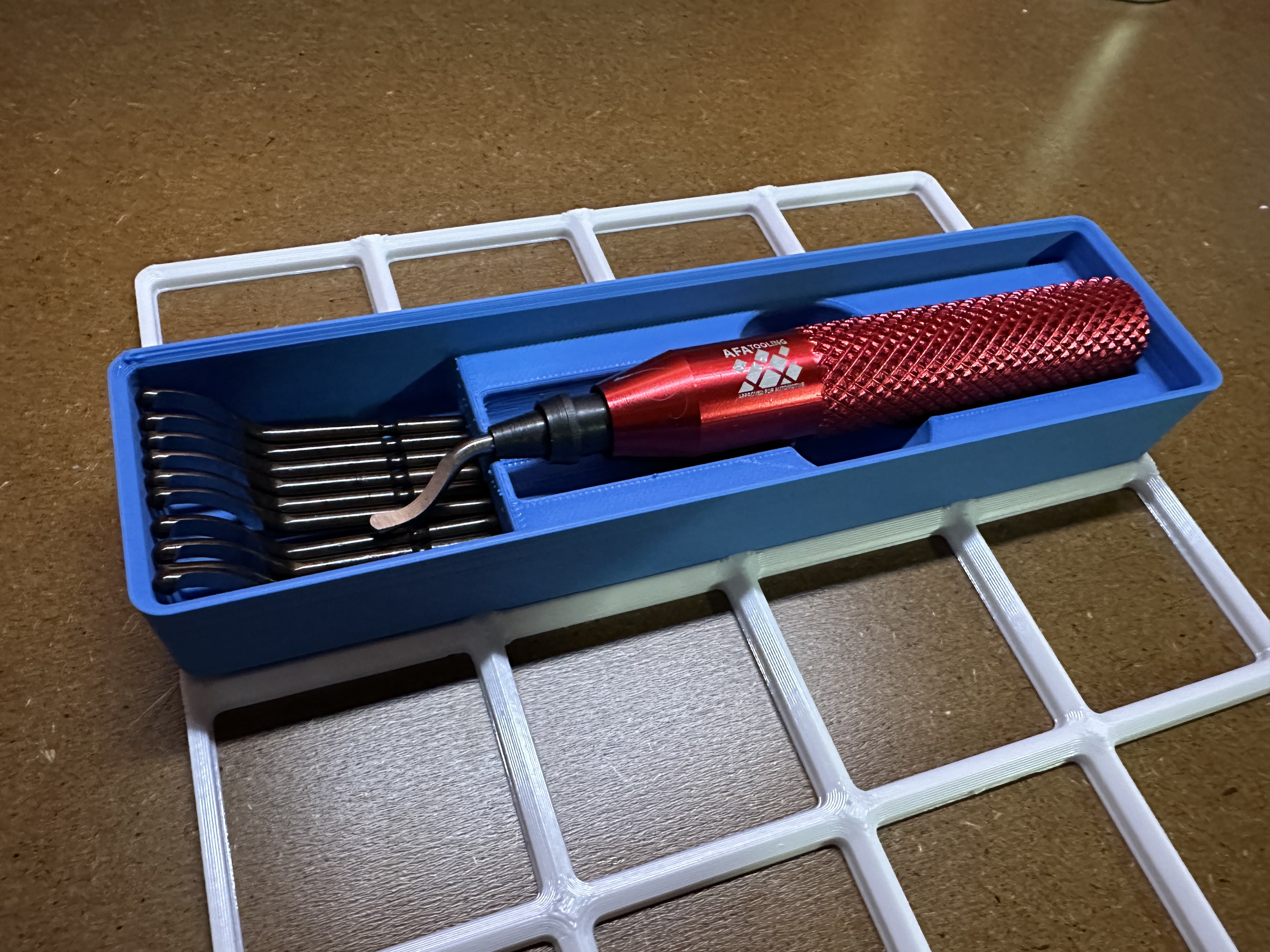 Gridfinity AFA Deburring Tool Tray
