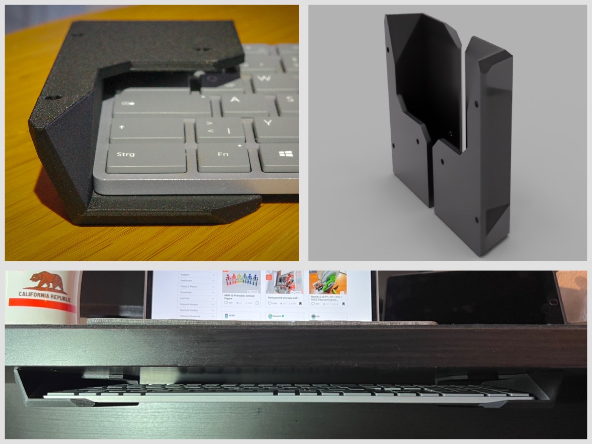 Keyboard Under Desk Holder / Mount / Brackets