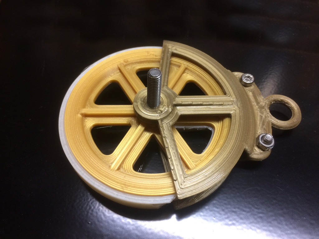 rope pulley 80mm cast iron style - photo 2
