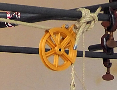 rope pulley 80mm cast iron style - photo 3