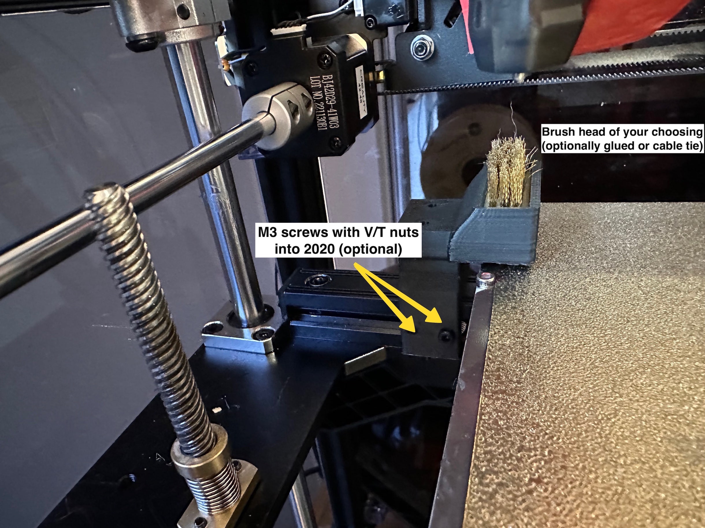 Nozzle Cleaning Brush (Ender 5 S1 / 2020 Mount) - photo 4