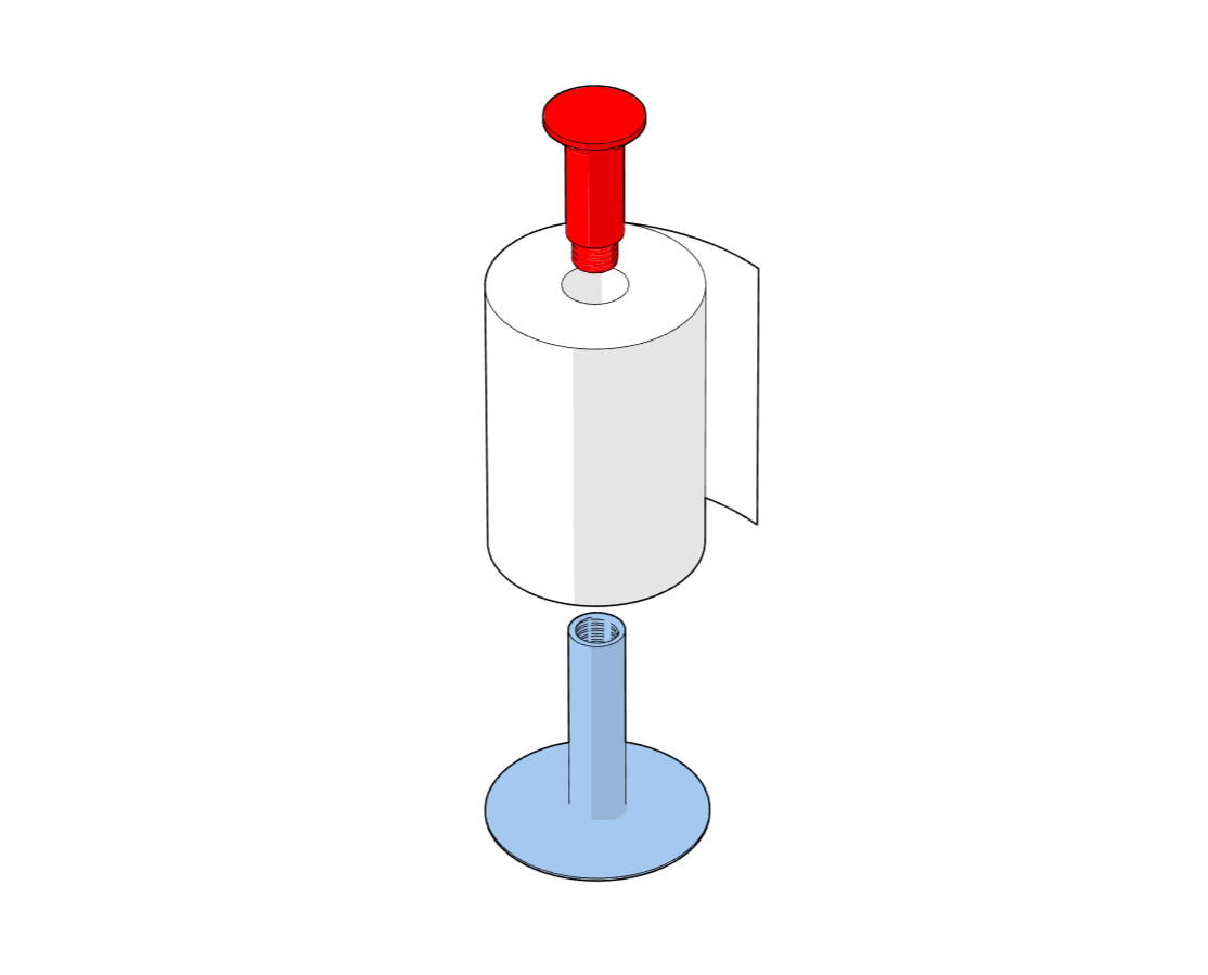 ⊶ kitchen paper roll holder - photo 2