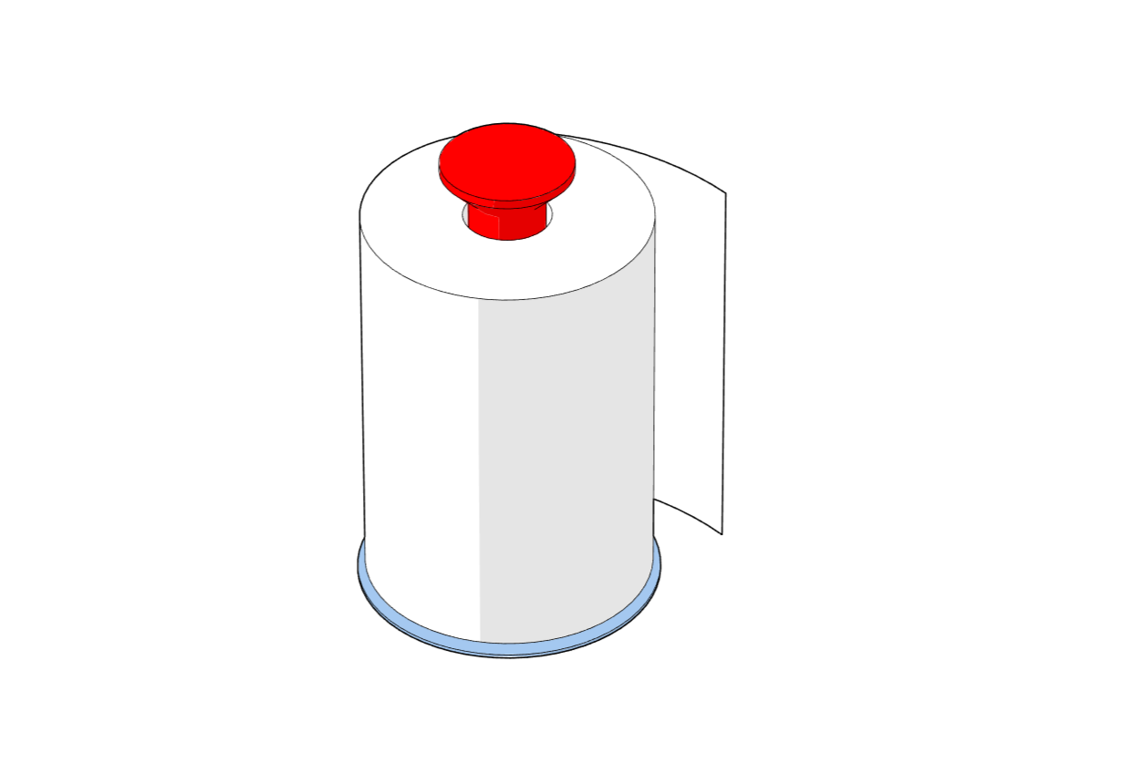 ⊶ kitchen paper roll holder - photo 3