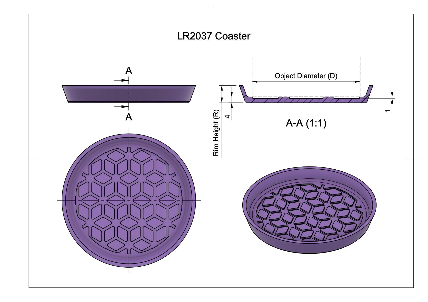 Coaster with Beautiful and Functional Pattern - photo 2